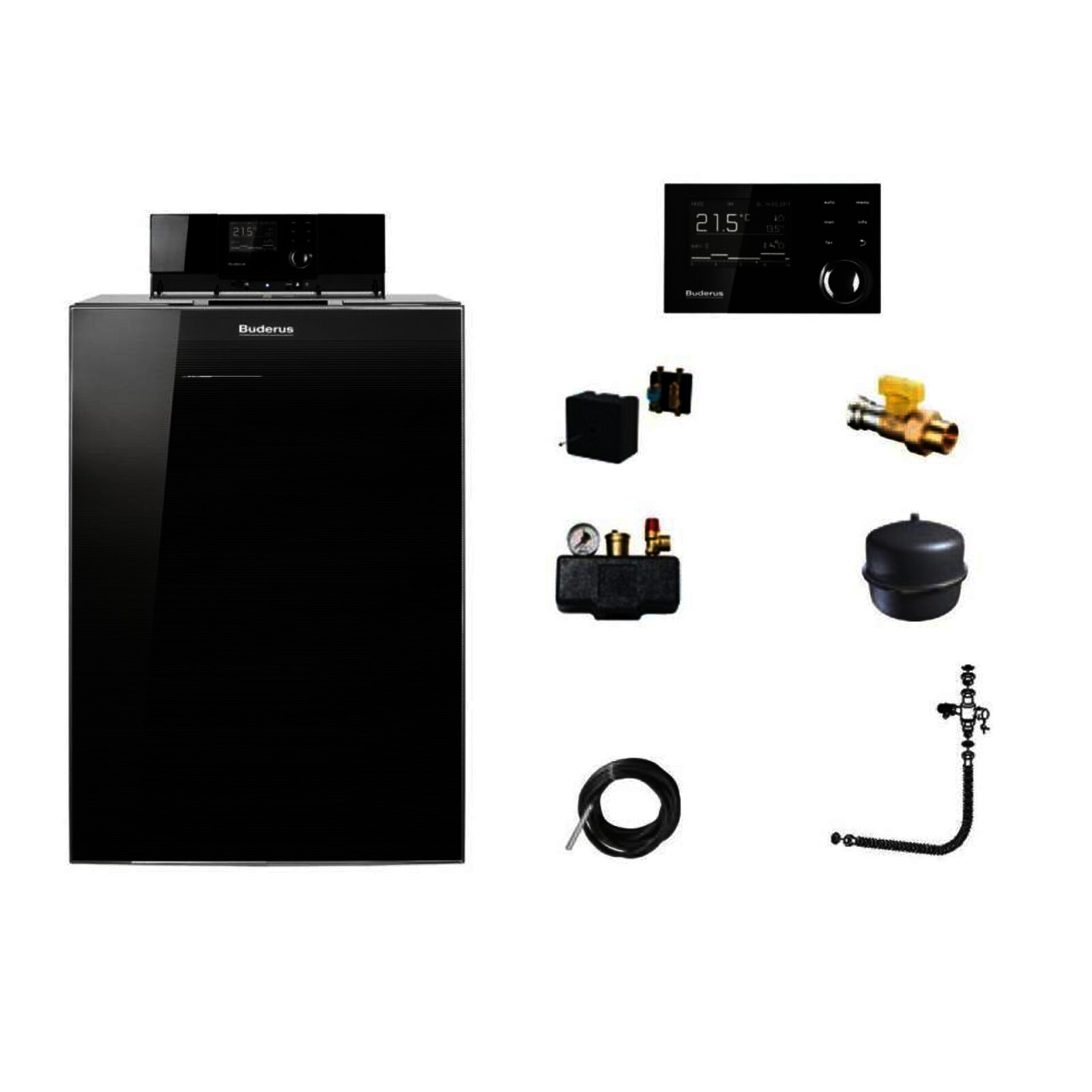 Buderus Logano plus KB192i 30 kW K76S/IMC110 Logaplus Heizungspaket HS25 Heizkreis RC310 mit Mischer