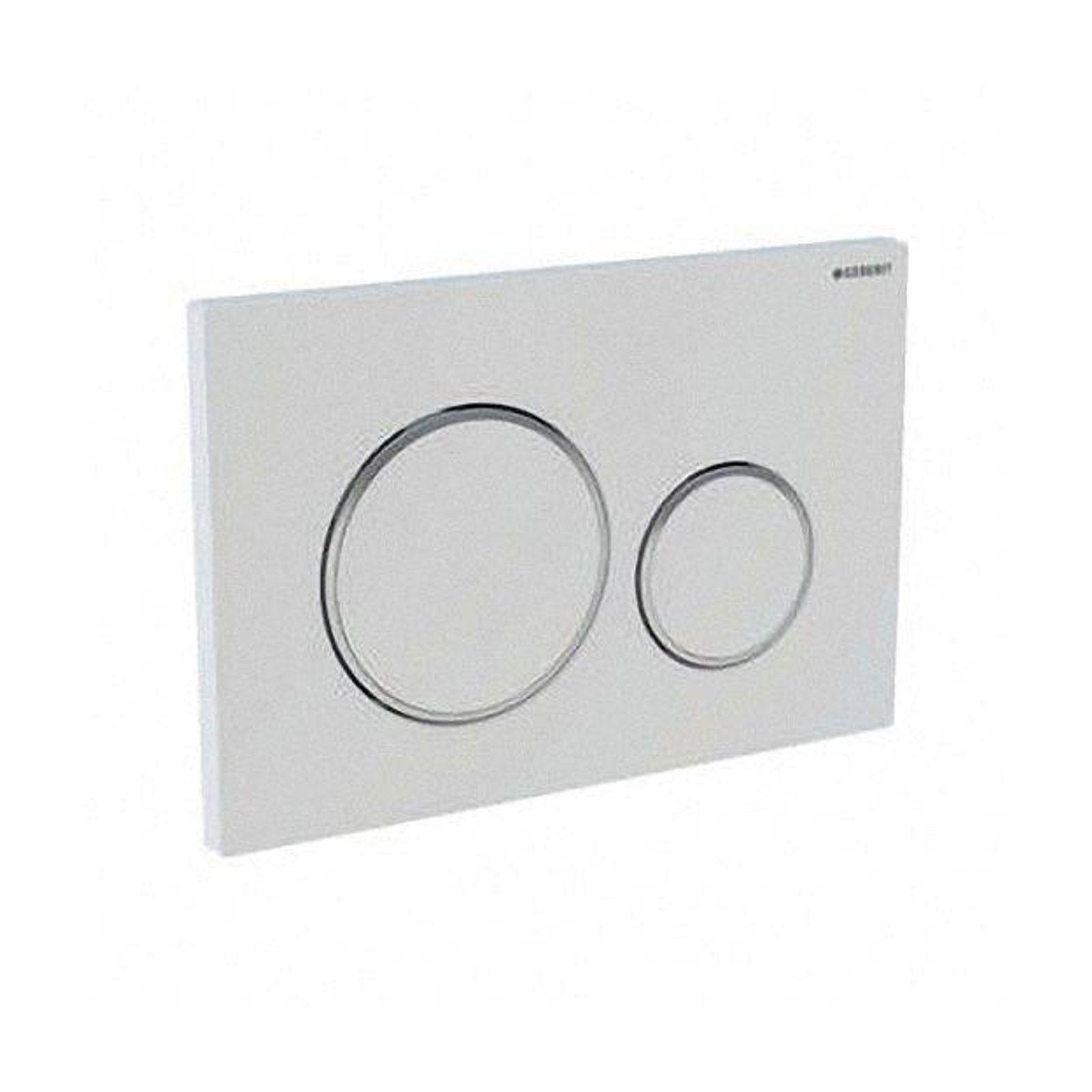 GEBERIT Betätigungsplatte SIGMA20 für 2-Mengen-Spülung, weiss / glanzchrom