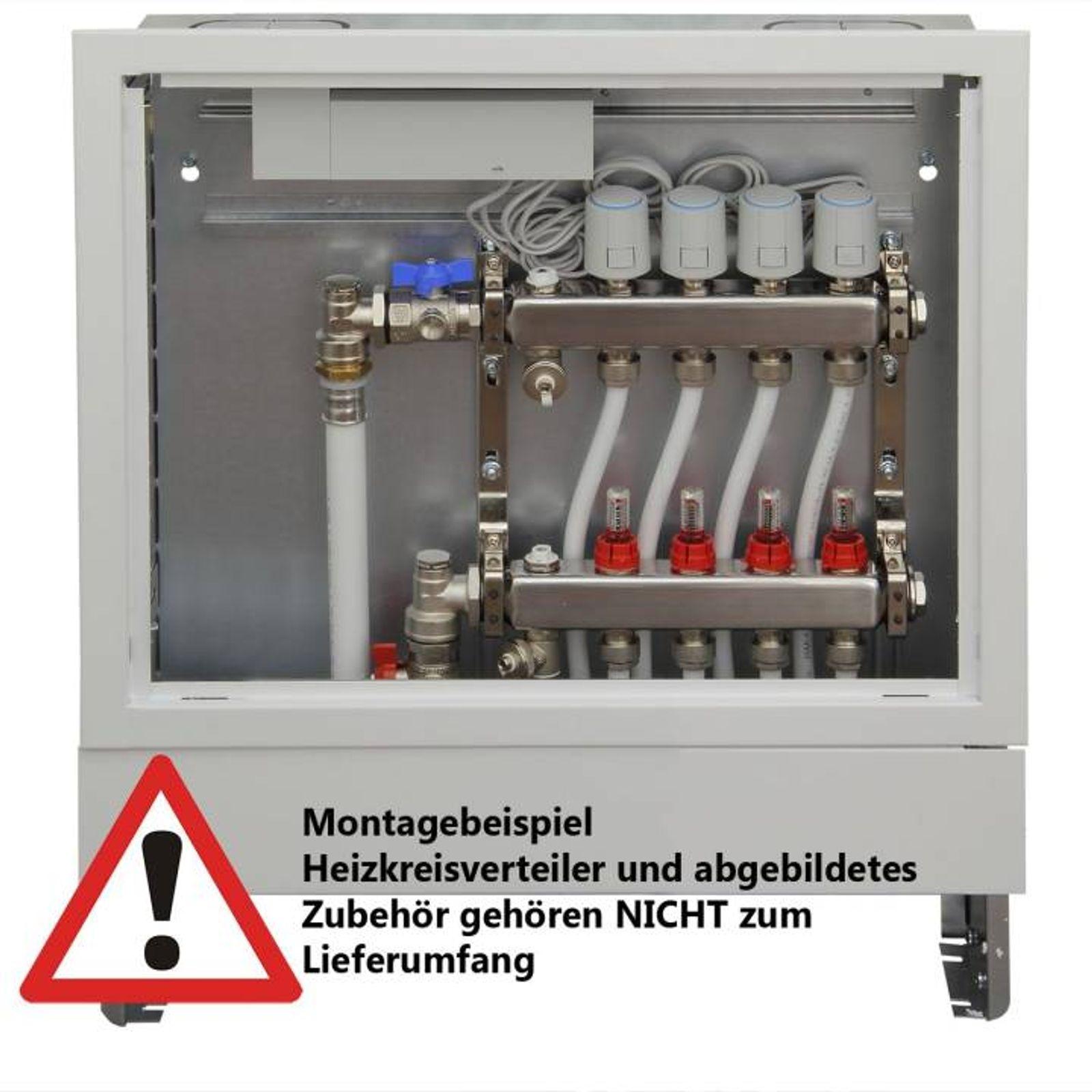 Verteilerschrank für Heizkreisverteiler Unterputz, max. 14 Heizkreise UP6