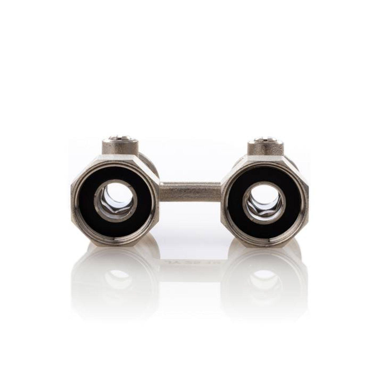 Simplex Hahnblock D1/50 Standard, Durchgangsform, für Heizkörper ½ Zoll IG