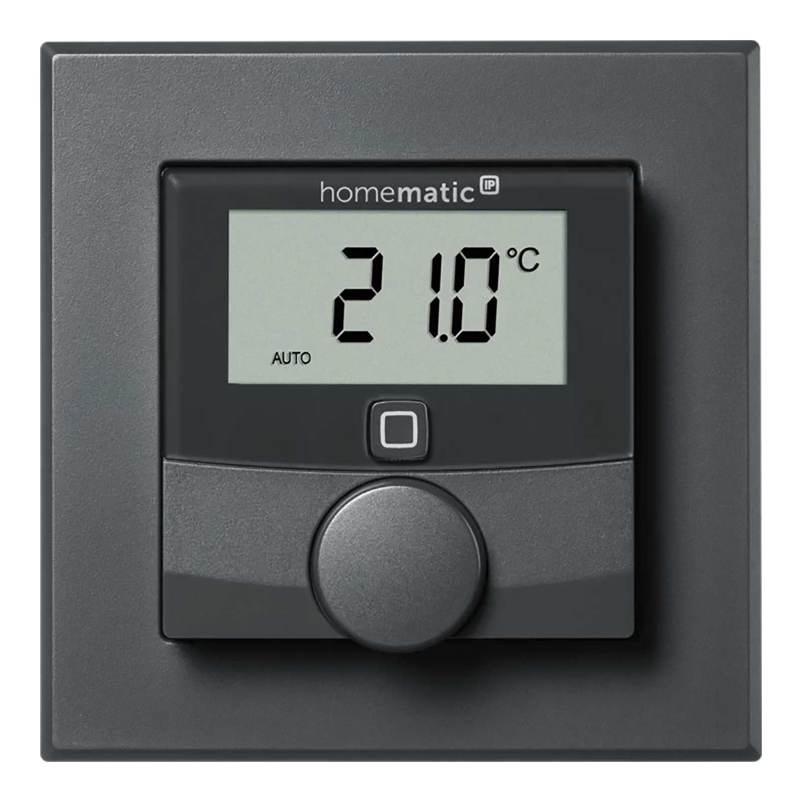 Homematic IP Smart Home Wandthermostat HmIP-BWTH-A mit Schaltausgang für Markenschalter, 230 V anthrazit