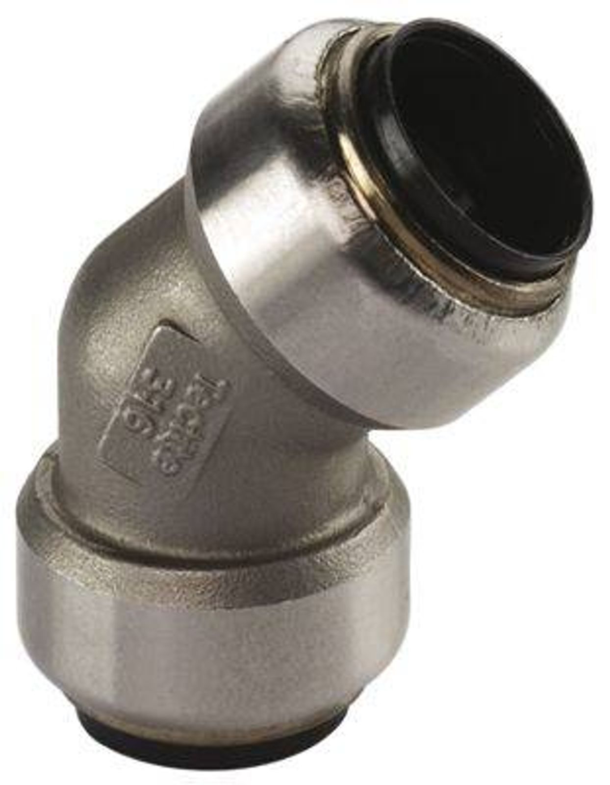 Edelstahl Steckfitting Tectite Bogen 45° 28 mm innen-innen lösbar DVGW