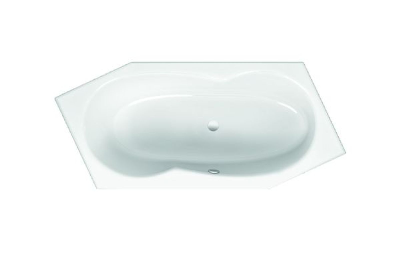 Stahl-Einbauwanne BetteMETRIC 6840 206x90cm,o.Fuesse.re,Ueb.v., weiss