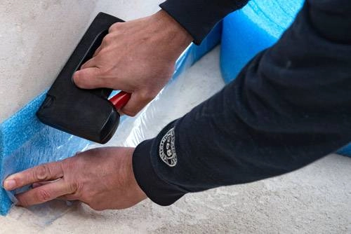 Randdämmstreifen wir angebracht