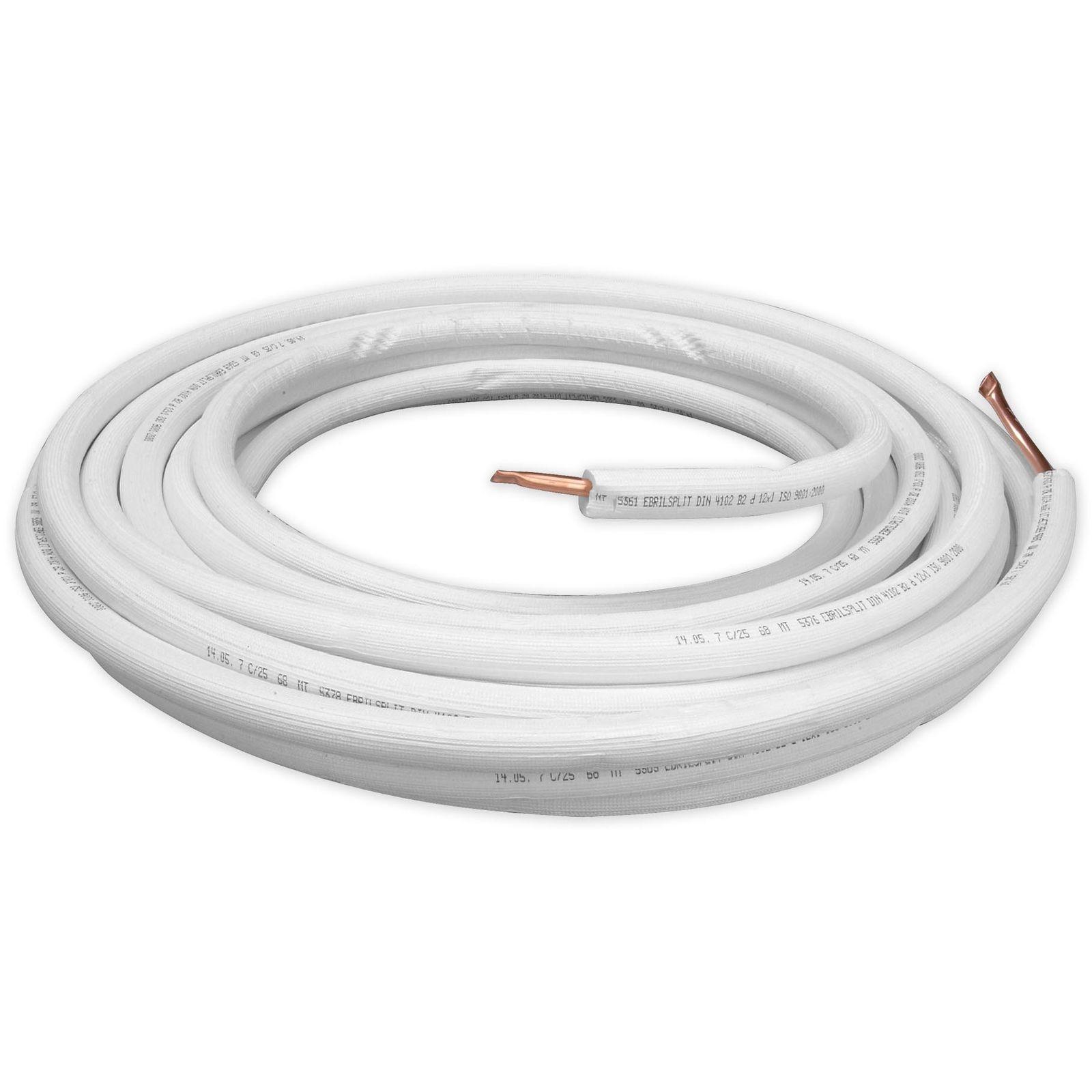 Kupferrohr 6x1 mm mit Wärmedämmung 25 m