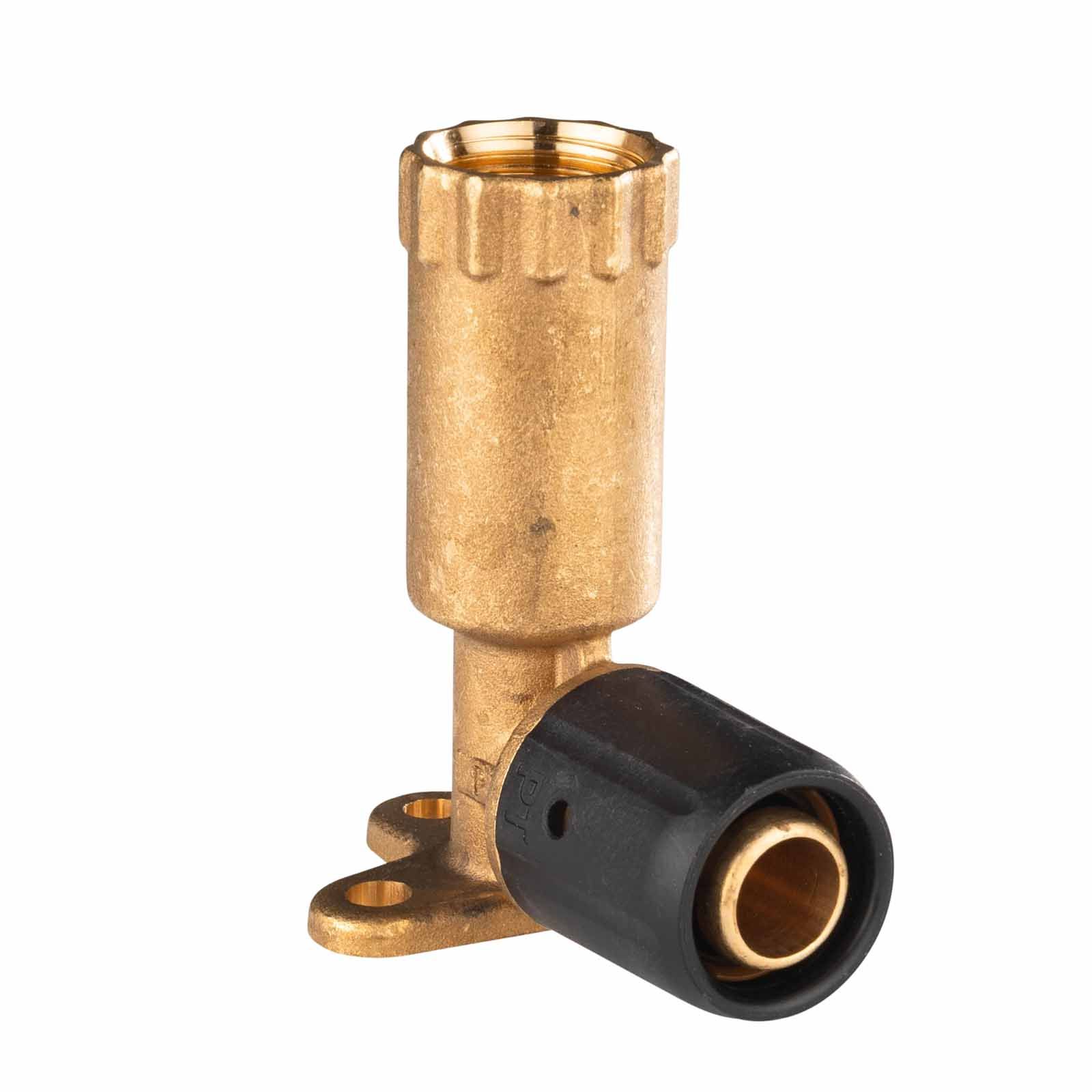 Selfio-Steck Aluverbund Steckfitting Wandwinkel 20 x 2 mm - 1/2" - 78 mm DVGW