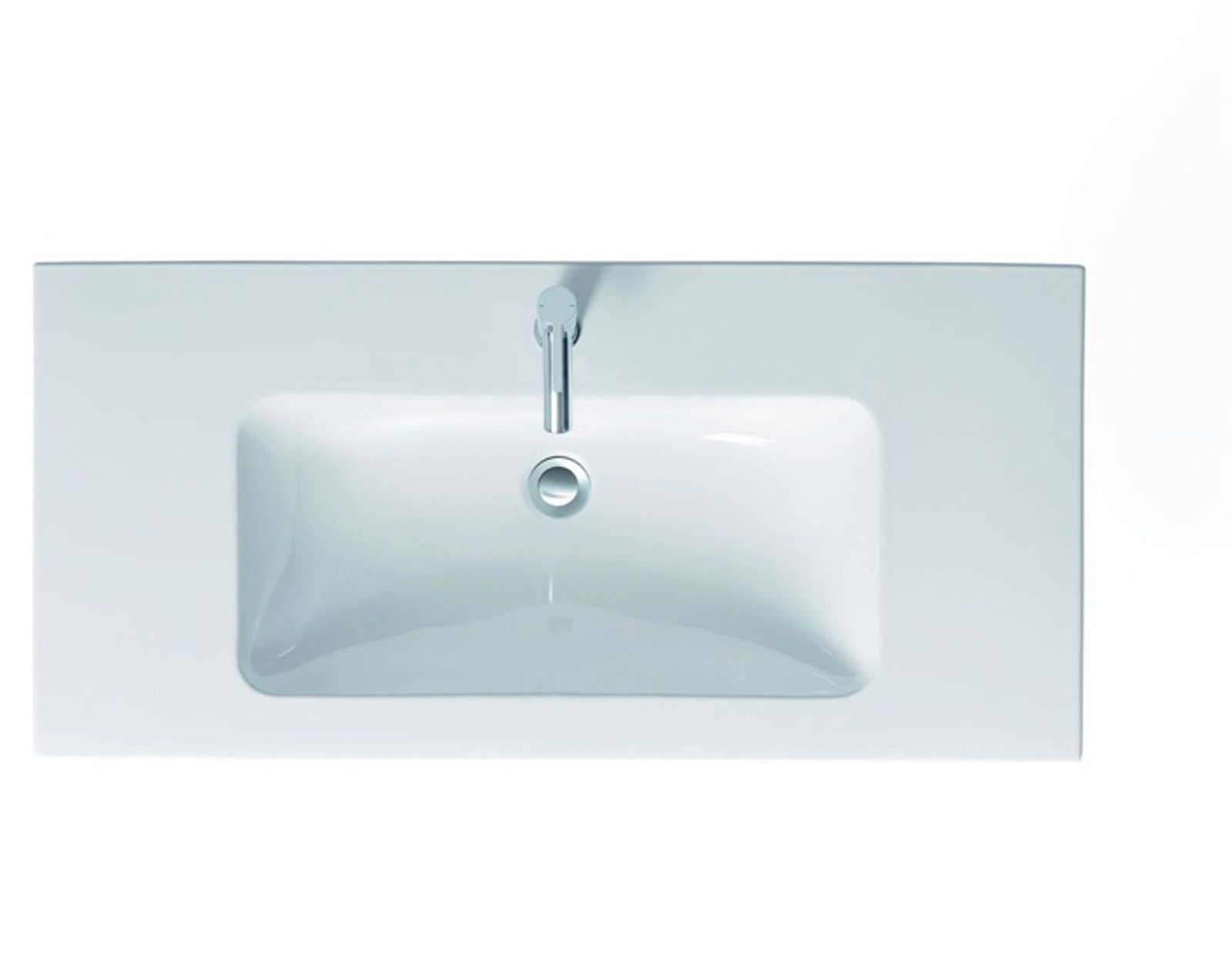 Möbelwaschtisch ME by Starck 1030 mm mit ÜL, mit HLB, 1 HL, weiß