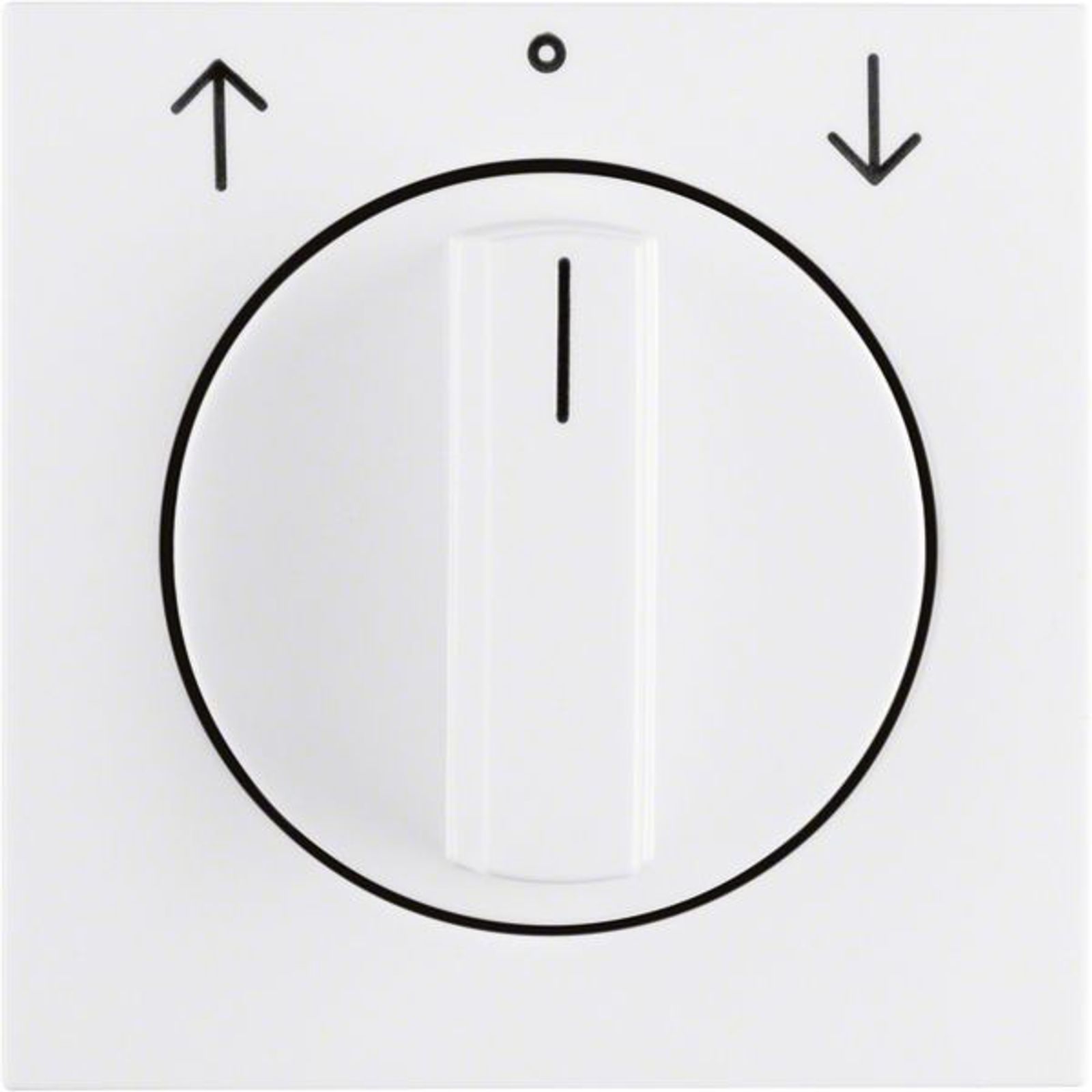 Berker 1080898900 Zentralstück mit Drehknopf für Jalousie-Drehschalter S.1/B.x polarweiß, glänzend