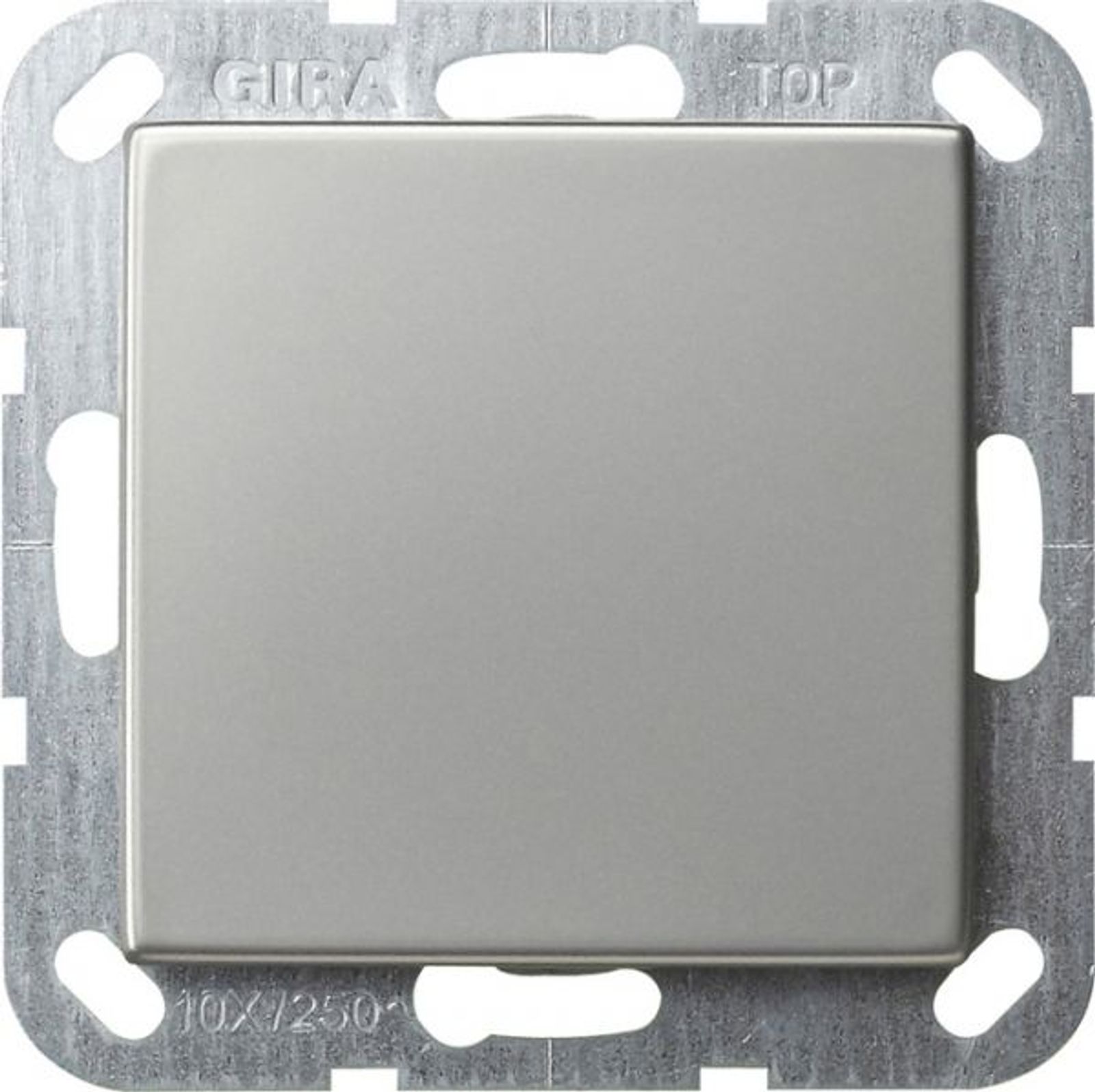 Gira Kreuzschalter Taster Edelstahl glänzend UP 1-fach System 55 0127600 IP20