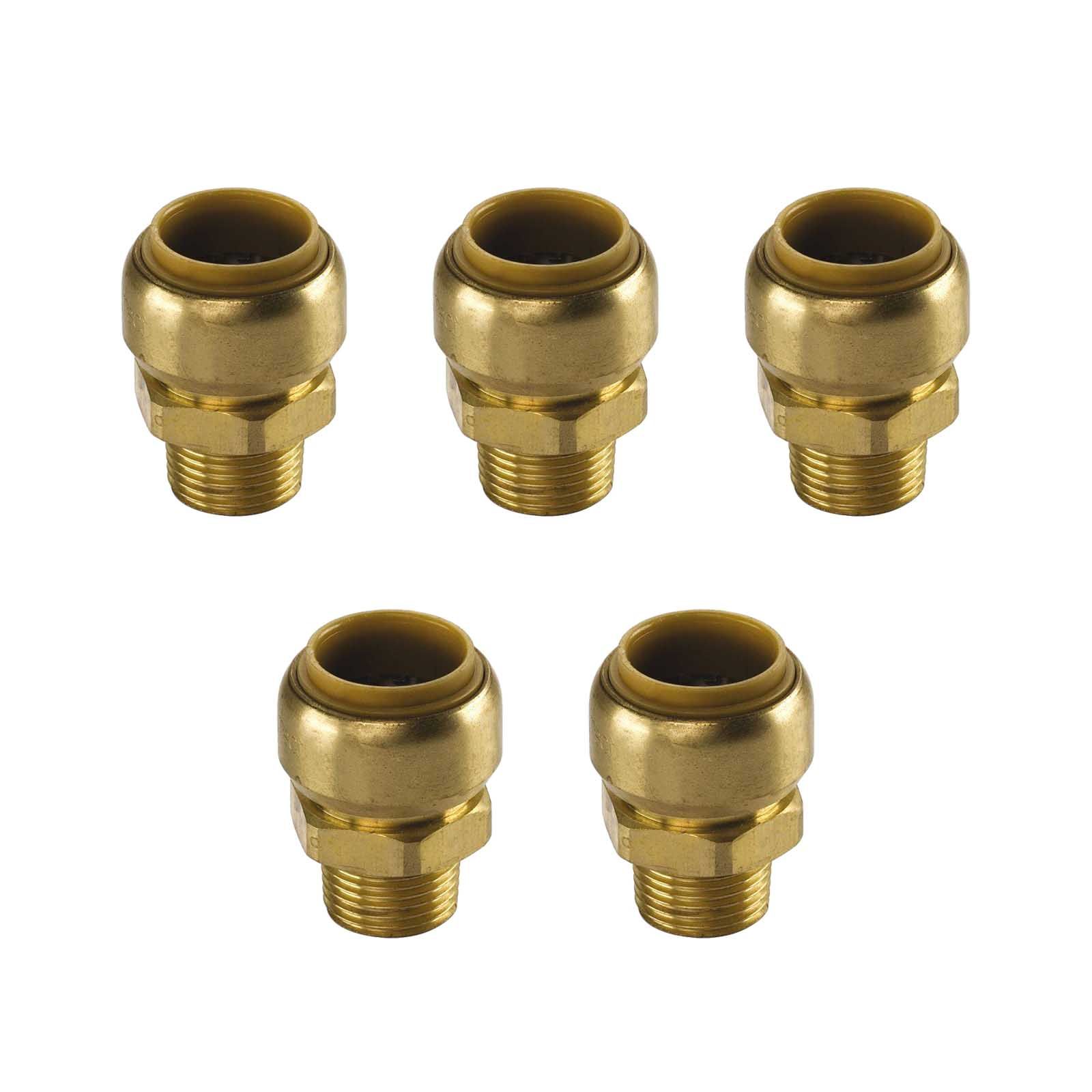 Kupfer Steckfitting Tectite Übergang Außengewinde 22 mm - 3/4 Zoll DVGW 5 Stück