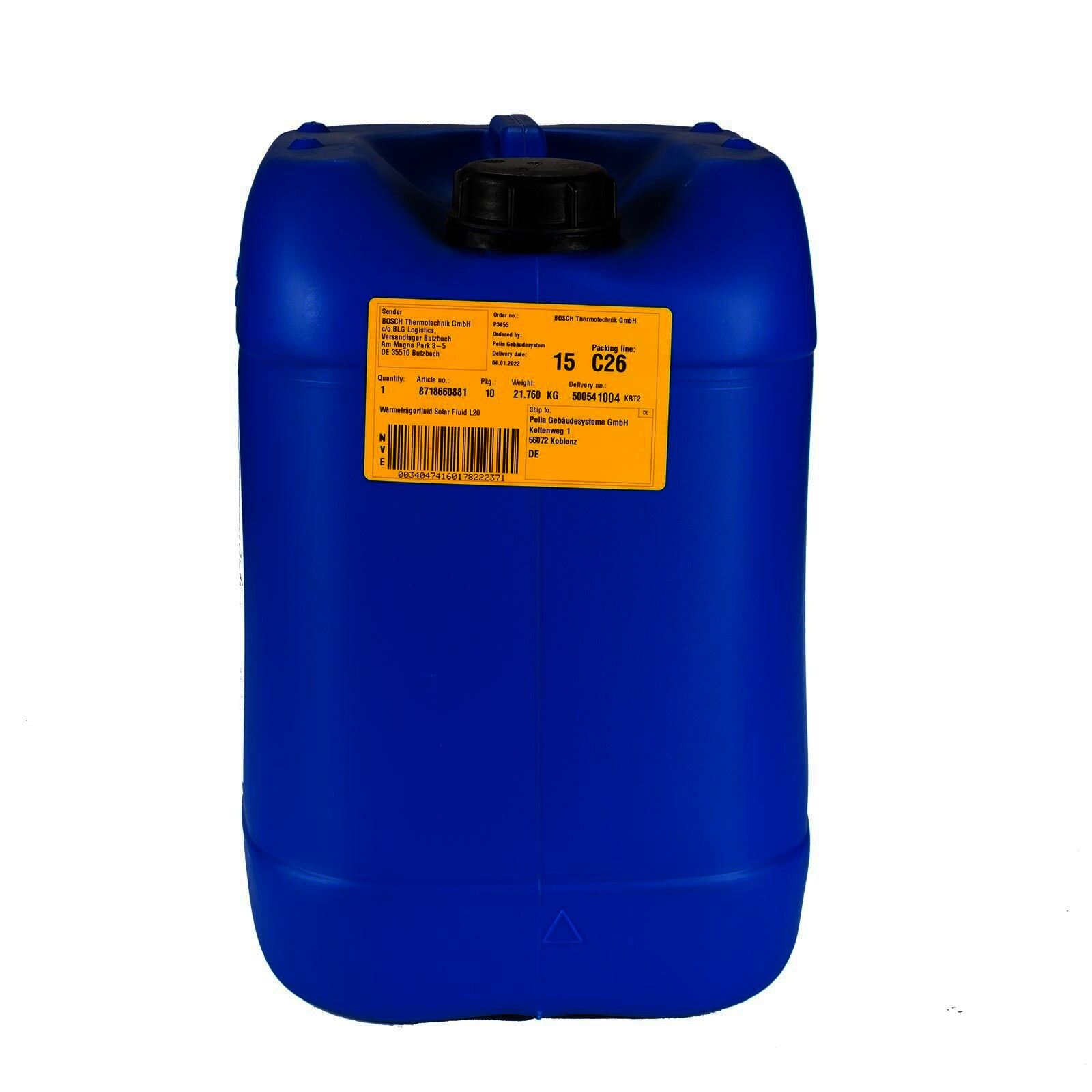 Buderus Solarflüssigkeit 20 Liter Solar Fluid L20 Wärmeträgerfluid