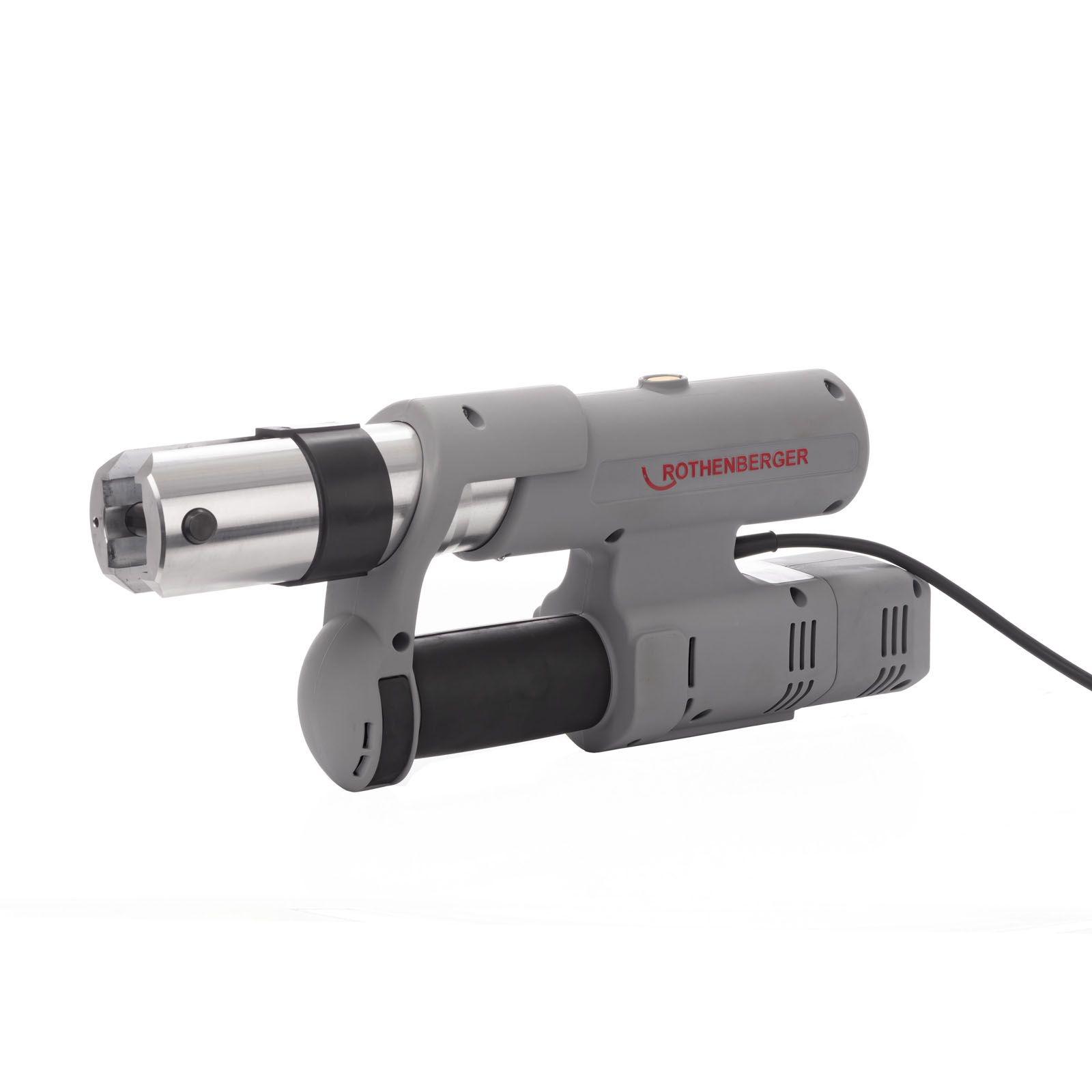 Rothenberger elektrohydraulische Fitting - Pressmaschine ROMAX AC ECO mit Pressbacken-Set TH 16-20-26 mm