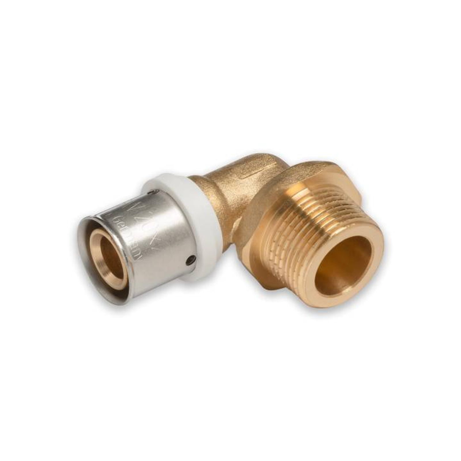 Selfio-Press Aluverbund Pressfitting  Übergangswinkel Außengewinde 20 x 2 - 3/4" TH + U Kontur DVGW