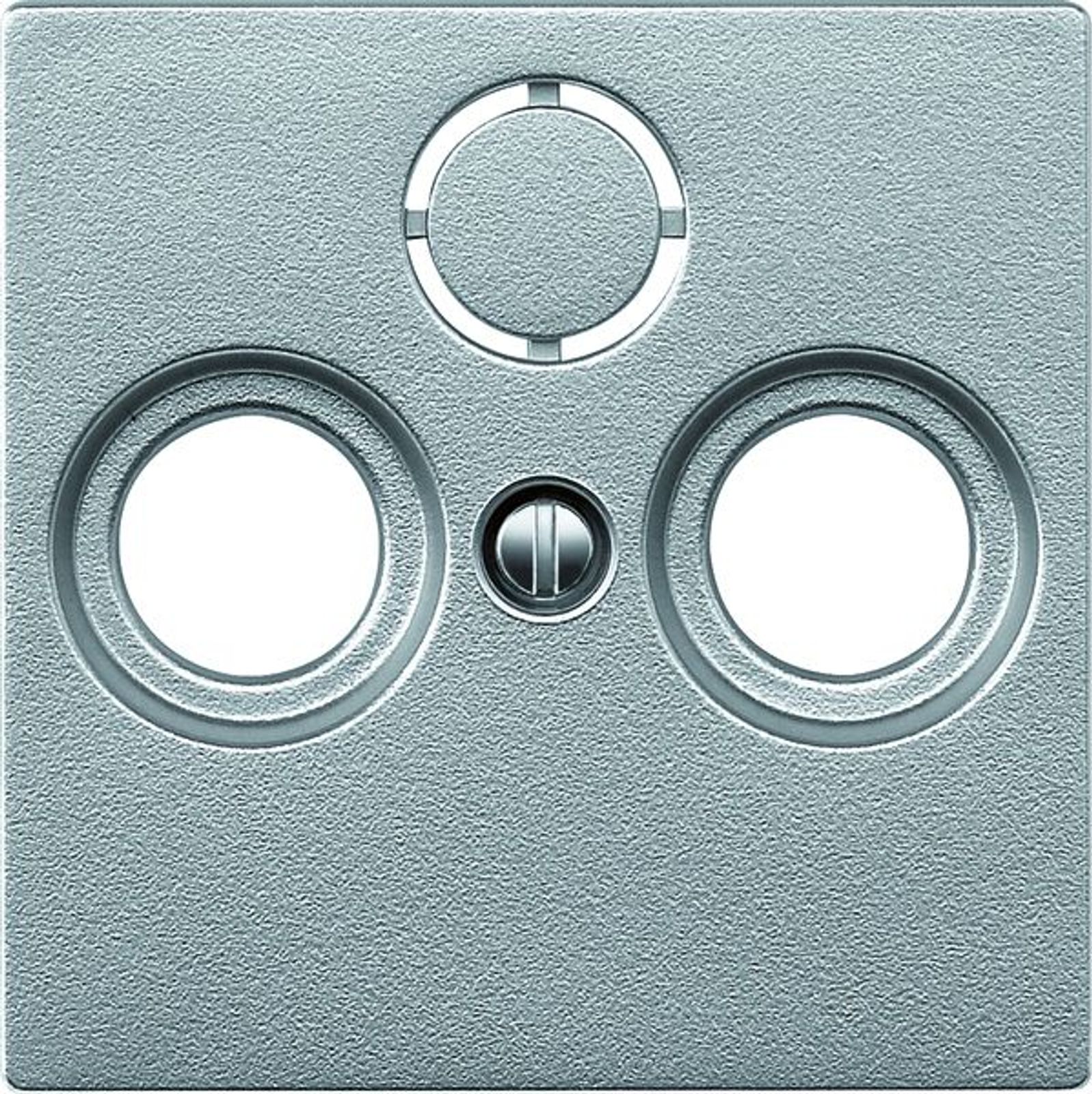 Merten Zentralplatte Sat/TV/Radio 3-fach alu System M 297560 Schraubbef mt