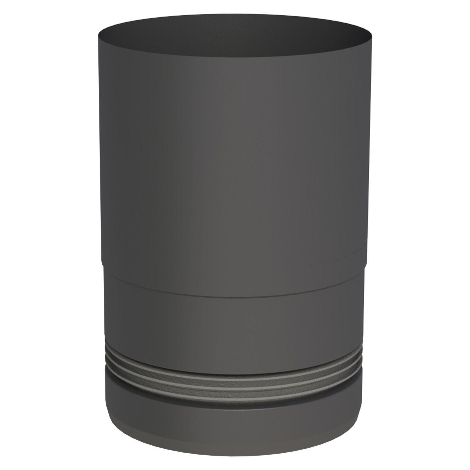 Jeremias PELLET-LINE Geräteanschluss mit Einzug  Edelstahl schwarz Ø 100 mm