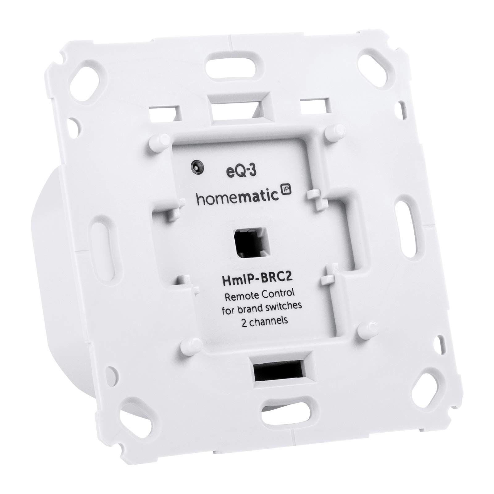 Homematic IP Smart Home Wandtaster HmIP-BRC2 für Markenschalter - 2-fach