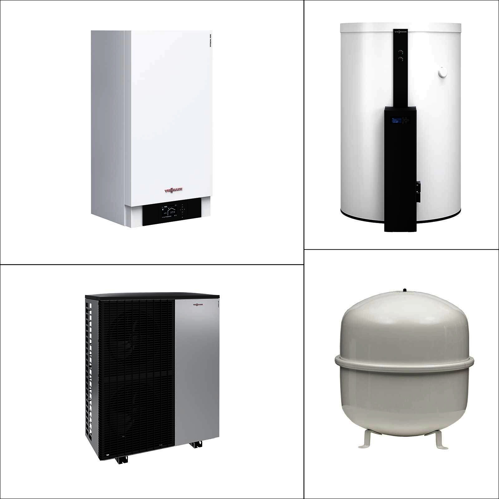 Viessmann Vitocal 200-A Wärmepumpe AWO-E-AC 201.A13 mit Speicher Vitocell 120-E SVW 600 l Vitotrans 353