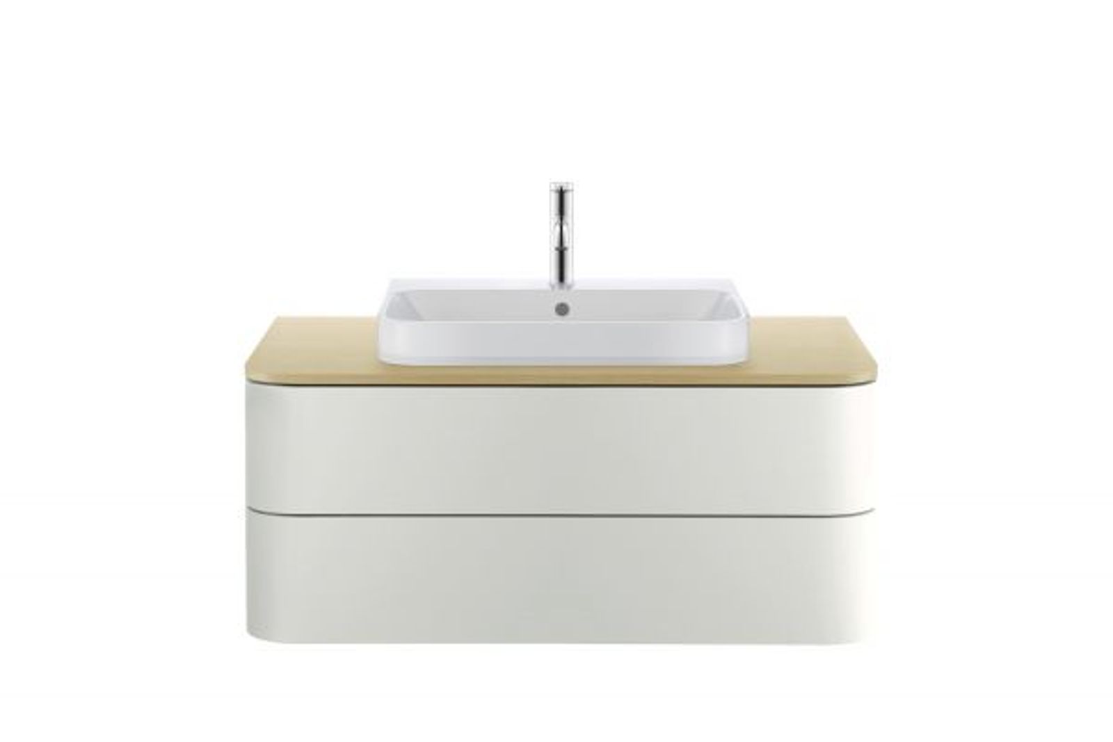 Duravit WTU HappyD2+  wandh.,408x1000x55 2Schubkästen,nordic weiß seidenm.f.ASB