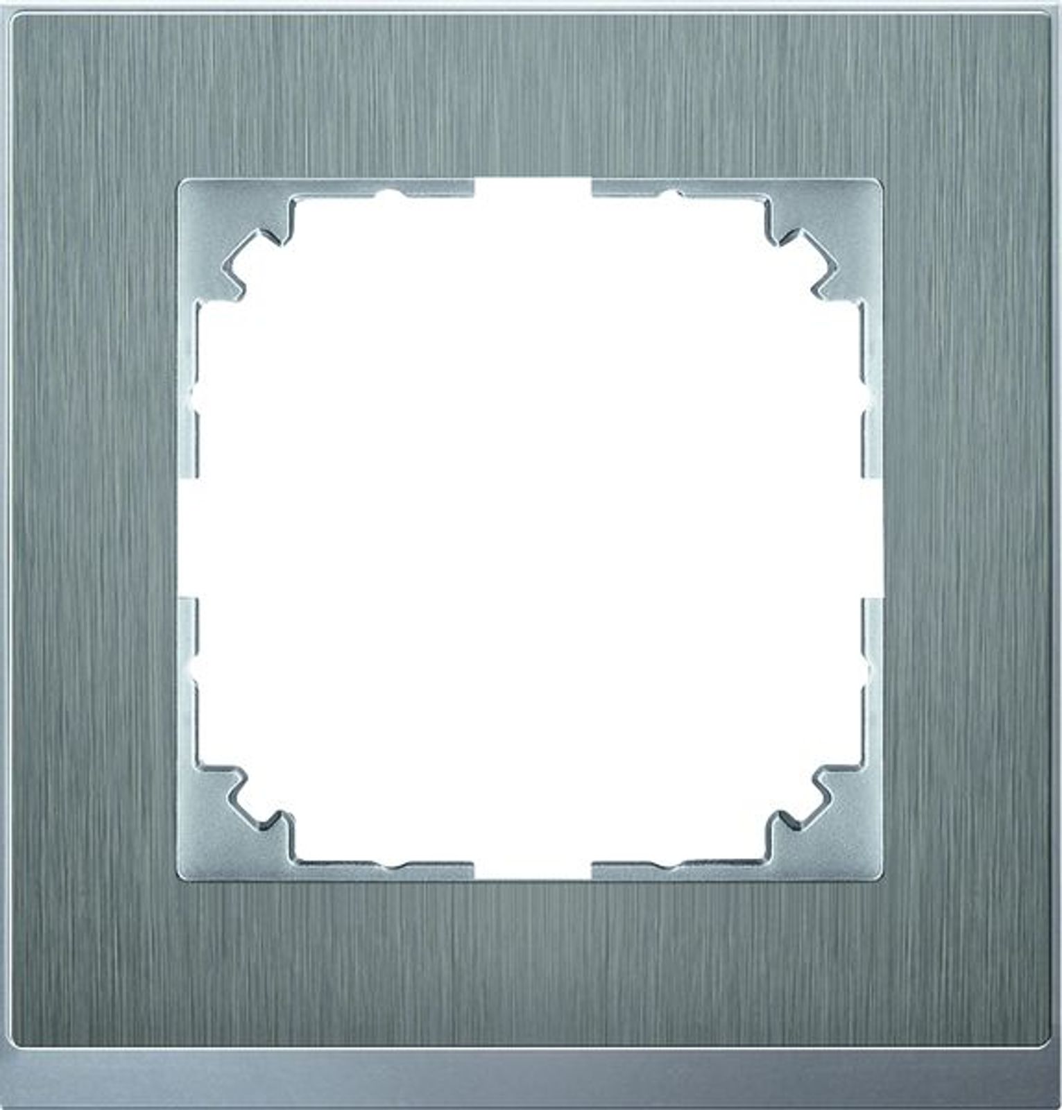 Merten Rahmen 1-fach Edelstahl/alu mit Metall M-Pure Decor MEG4010-3646 für GEB-K