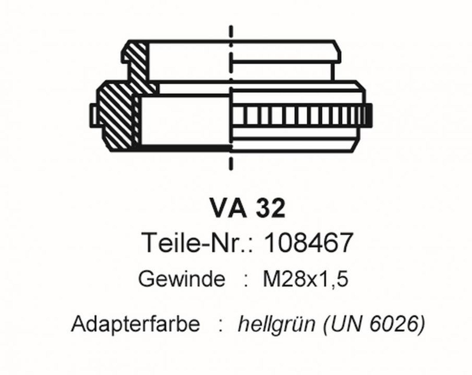 Ventilanpassung VA 32 für Stellantrieb Fußbodenheizung