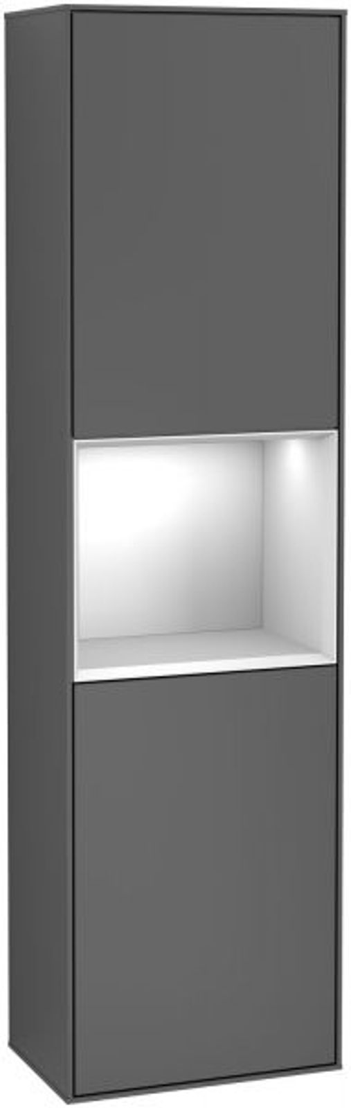 Villeroy & Boch Hochschrank Finion G47 418x1516 mit Beleuchtung FK rechts AP GF GF