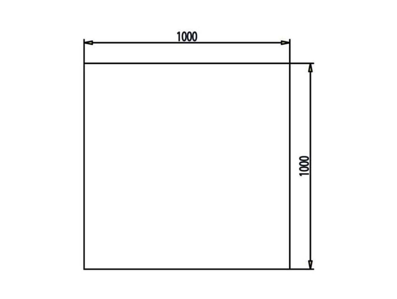 Haas+Sohn Bodenplatte Glas für Kaminofen E1 Quadrat Glas