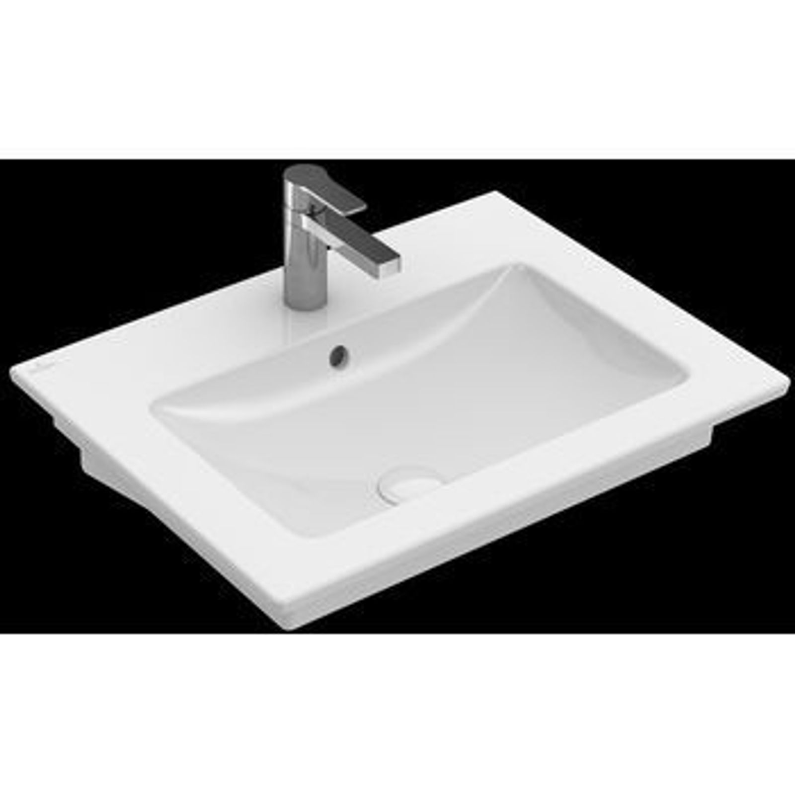 Villeroy & Boch Waschbecken Venticello 412460 600x500mm Rechteck Weiß Alpin