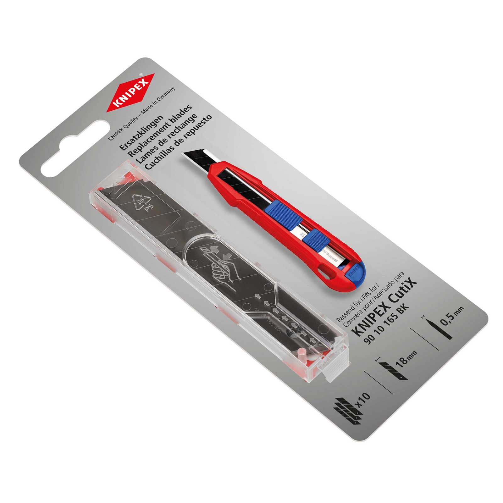 KNIPEX Ersatzklingen für CutiX® Universalmesser 90 10 165 BK (10x)