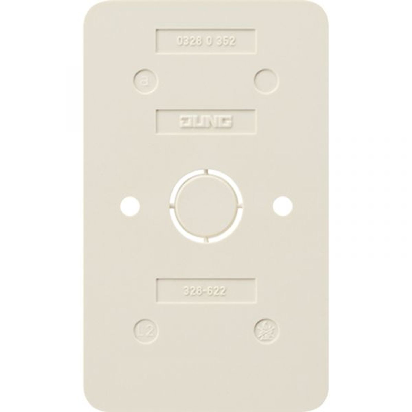 Jung Bodenplatte Kst weiß hfr 2-fach AP 600 328-622
