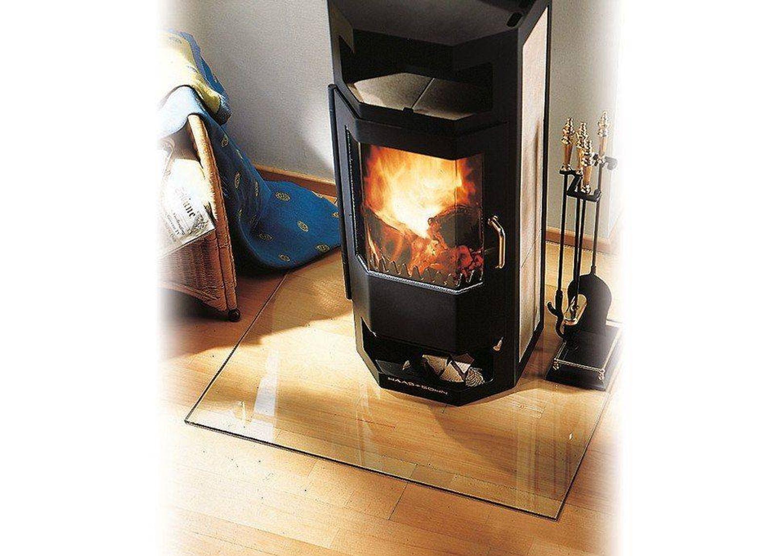 Haas+Sohn Bodenplatte Glas für Kaminofen A1 Rechteck Glas
