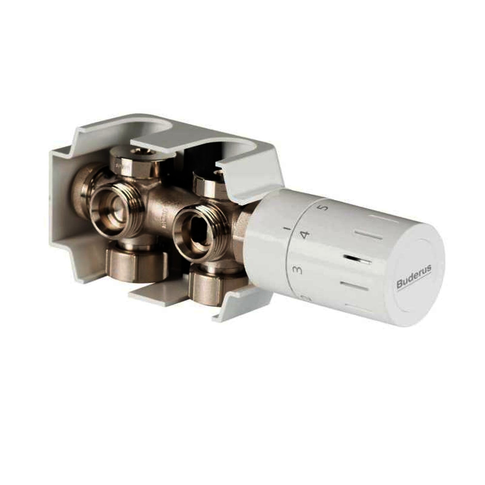 Buderus Logafix Universalarmatur Set V2 1/2" Durchgangsform Eckanschluss weiss