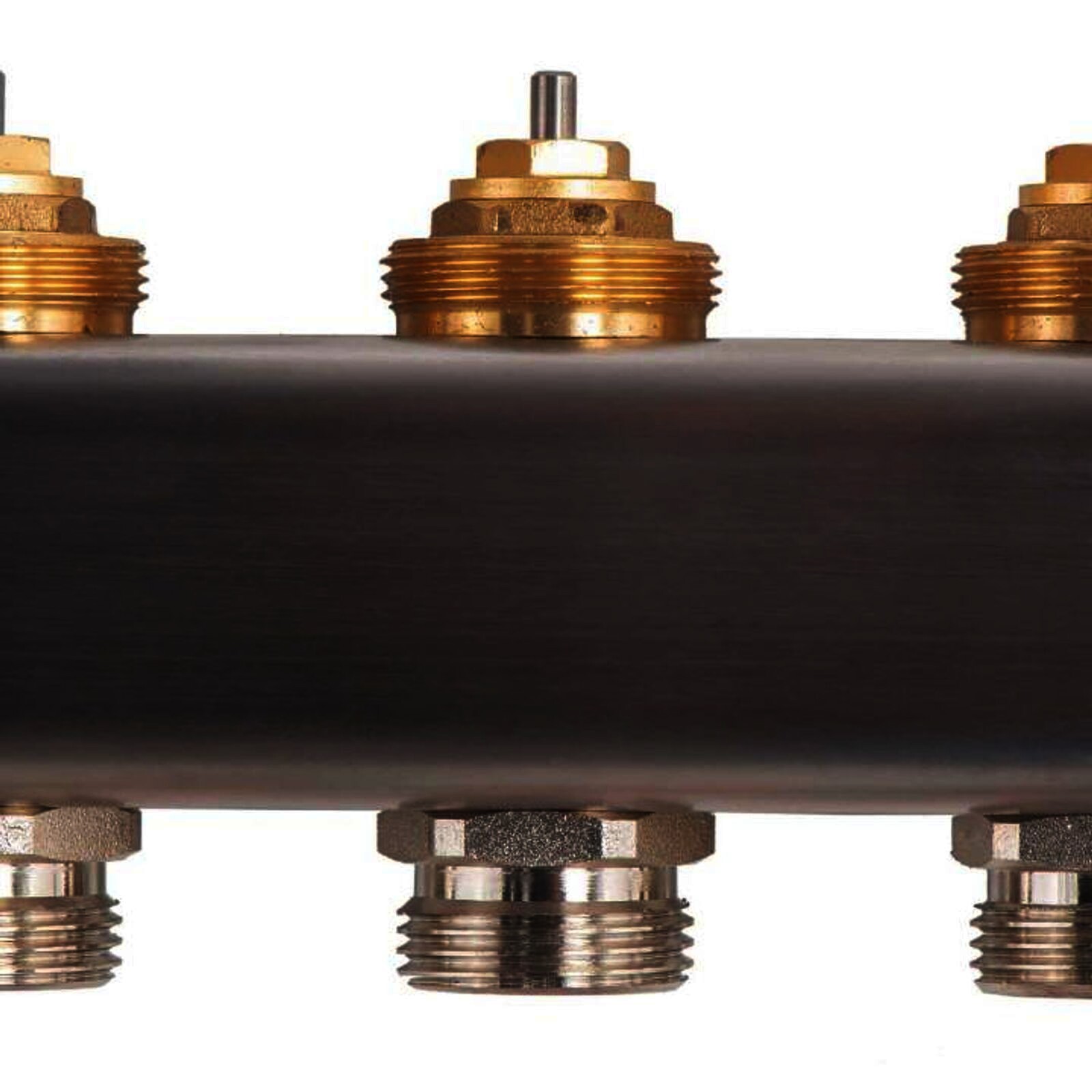 Heizkreisverteiler BASIC für Fußbodenheizung 3 Heizkreise mit Kugelhahn-Set