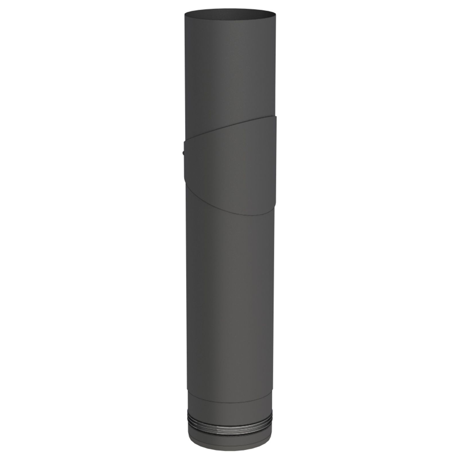 Jeremias PELLET-LINE Längenelement 500 mm mit Revision Edelstahl schwarz