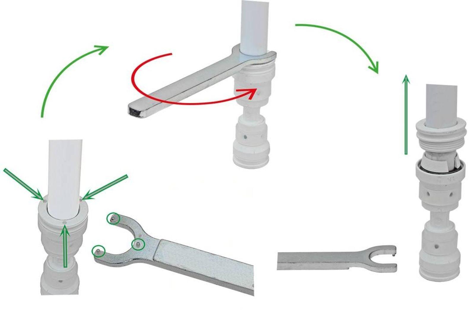 Aluverbund Steckfitting Henco Vision Key 16 mm