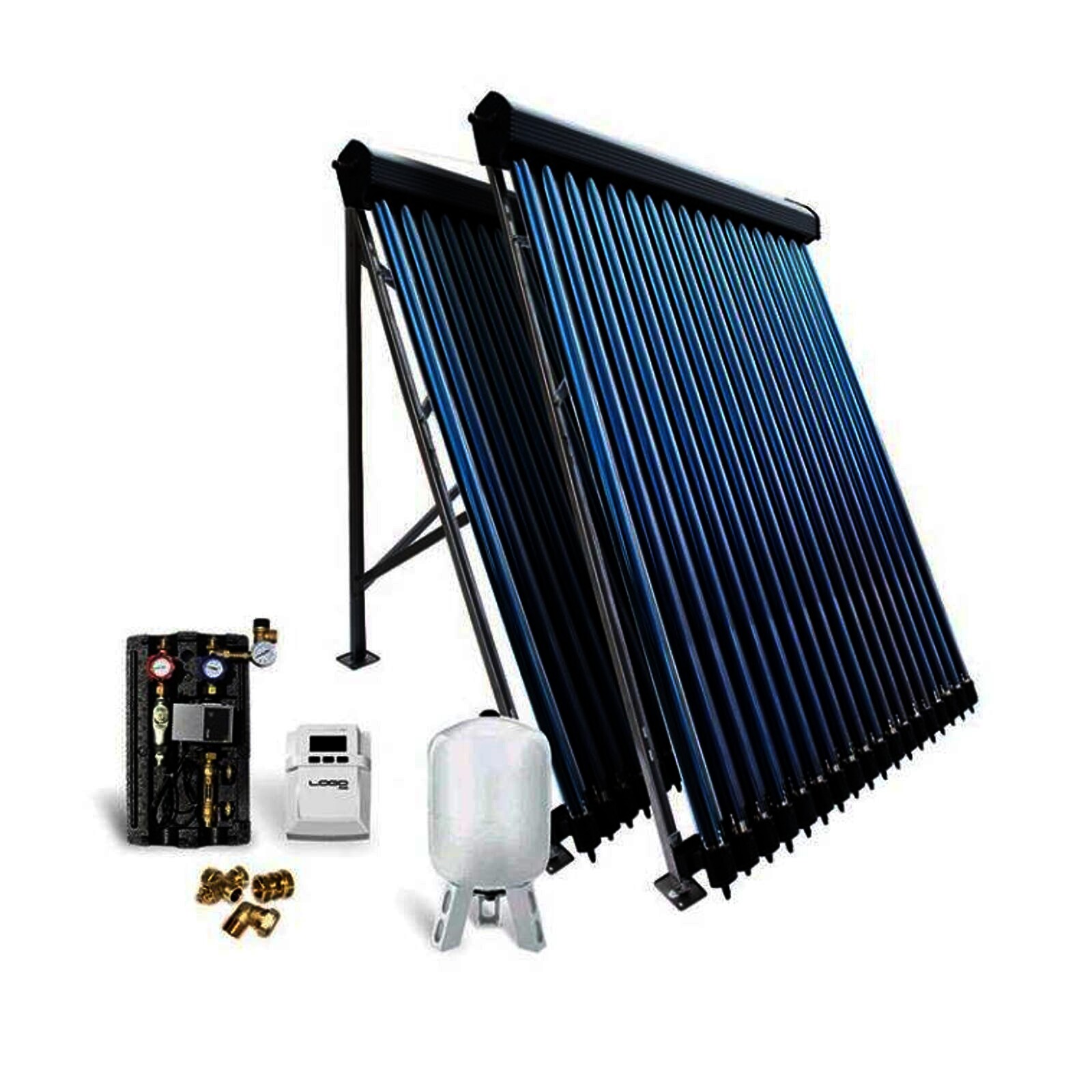 Solar-Paket Röhrenkollektor HP30 9,78 m² für Flachdach