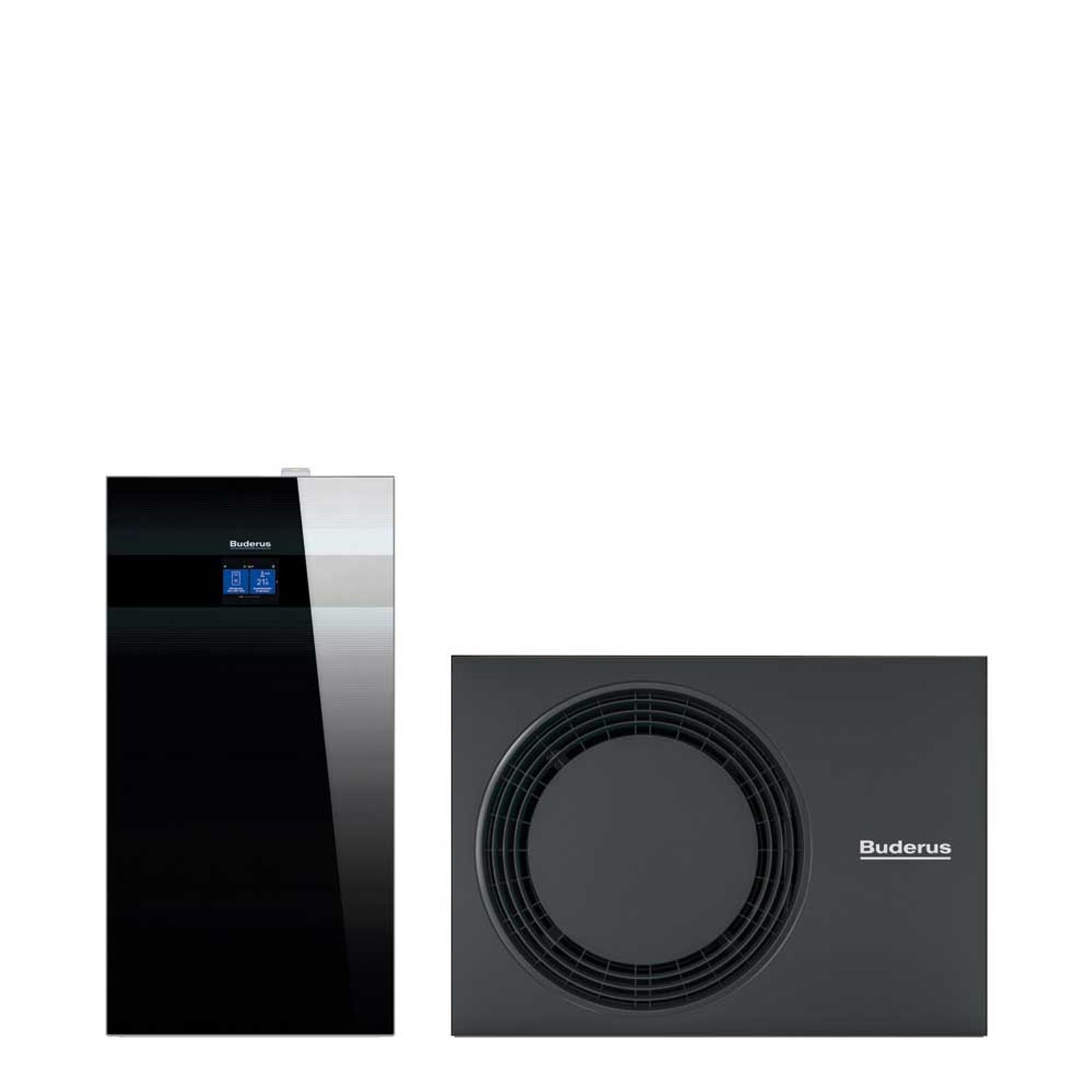 Buderus Luft-Wasser-Wärmepumpe Logaplus M WLW186i-7 AR TP70 schwarz