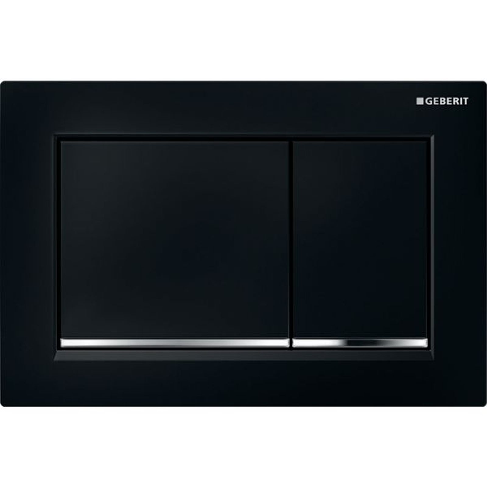 Geberit BetPl Omega30 für 2-Mengen-Sp schwarz glanzchrom schwarz