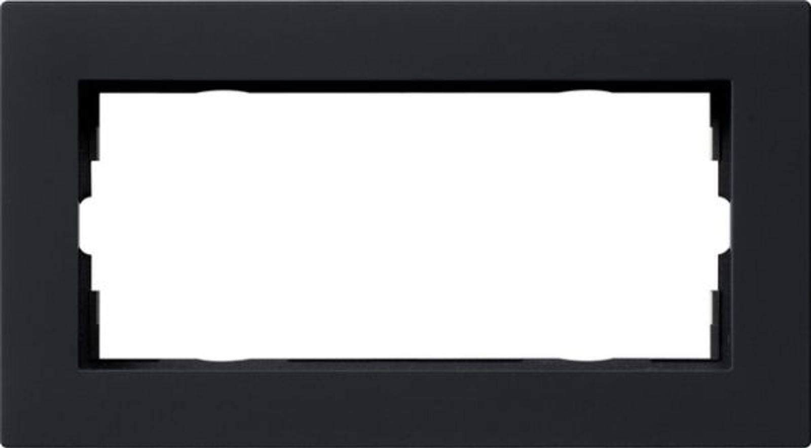 Gira Rahmen 2-fach schwarz mit glas E2 1002095