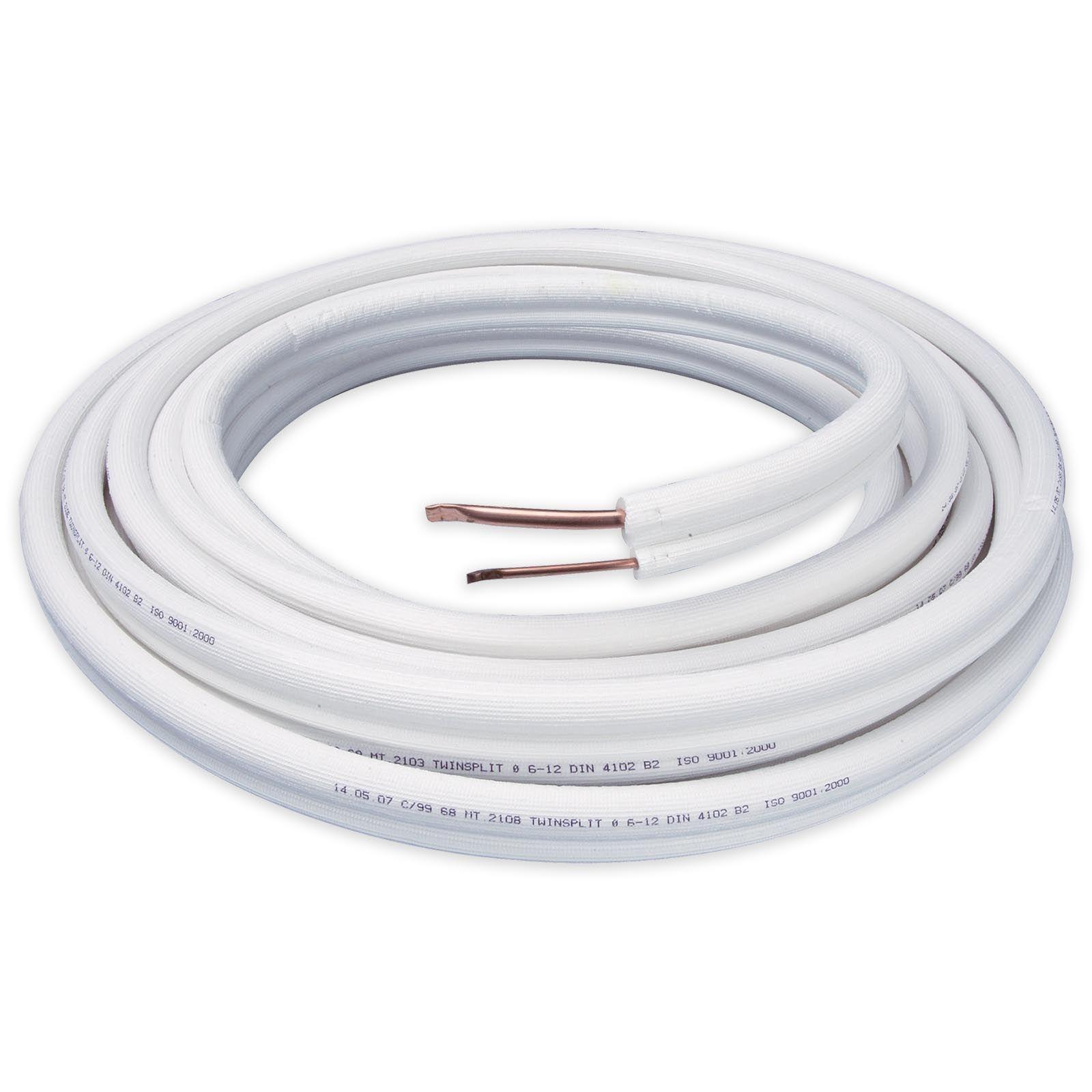 Kupferdoppelrohr 6x1 / 10x1 mm mit Wärmedämmung 20 m