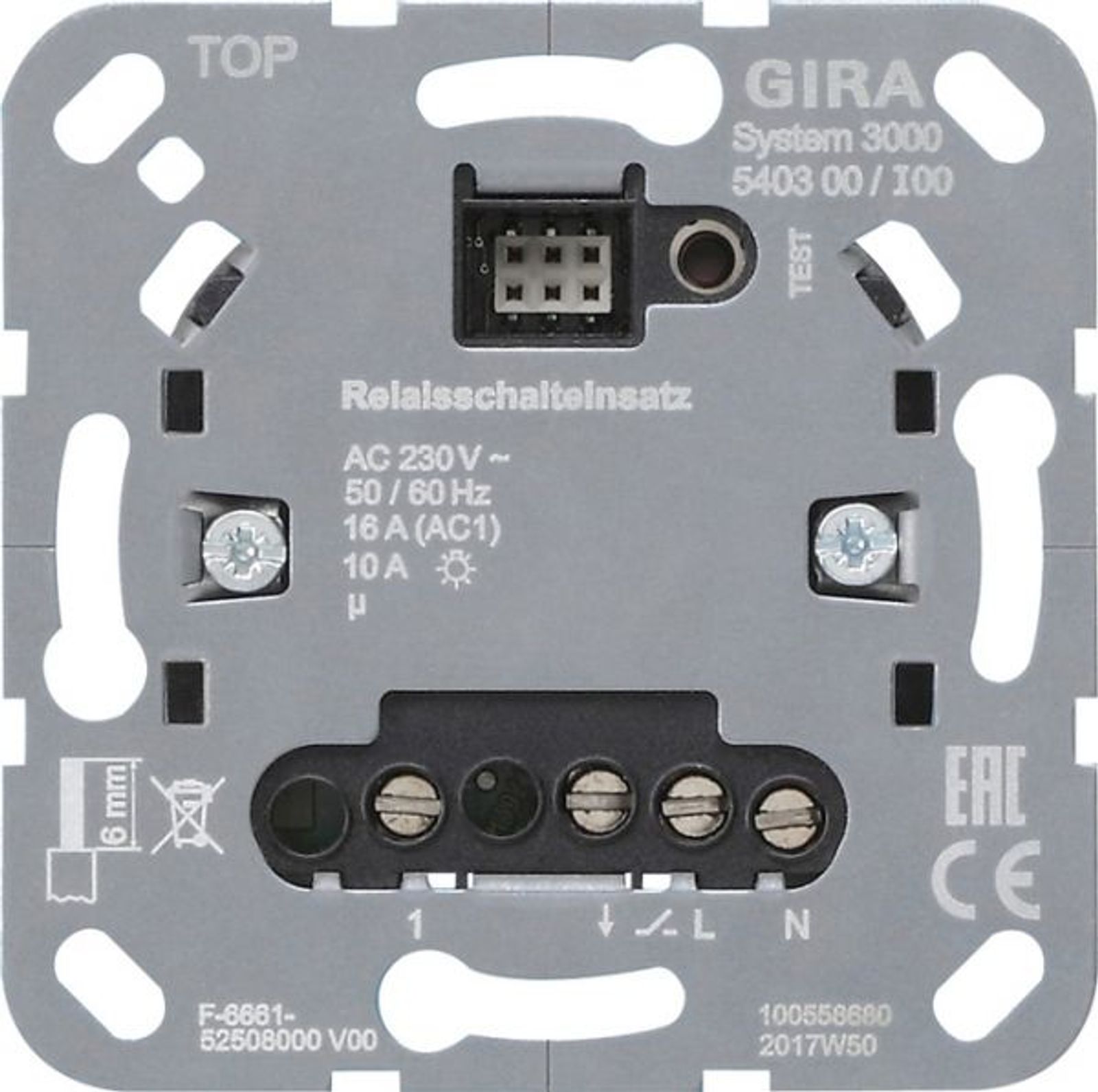 Gira Relais-Einsatz 16A uni natur System 3000 540300 0-2300W NSTeing