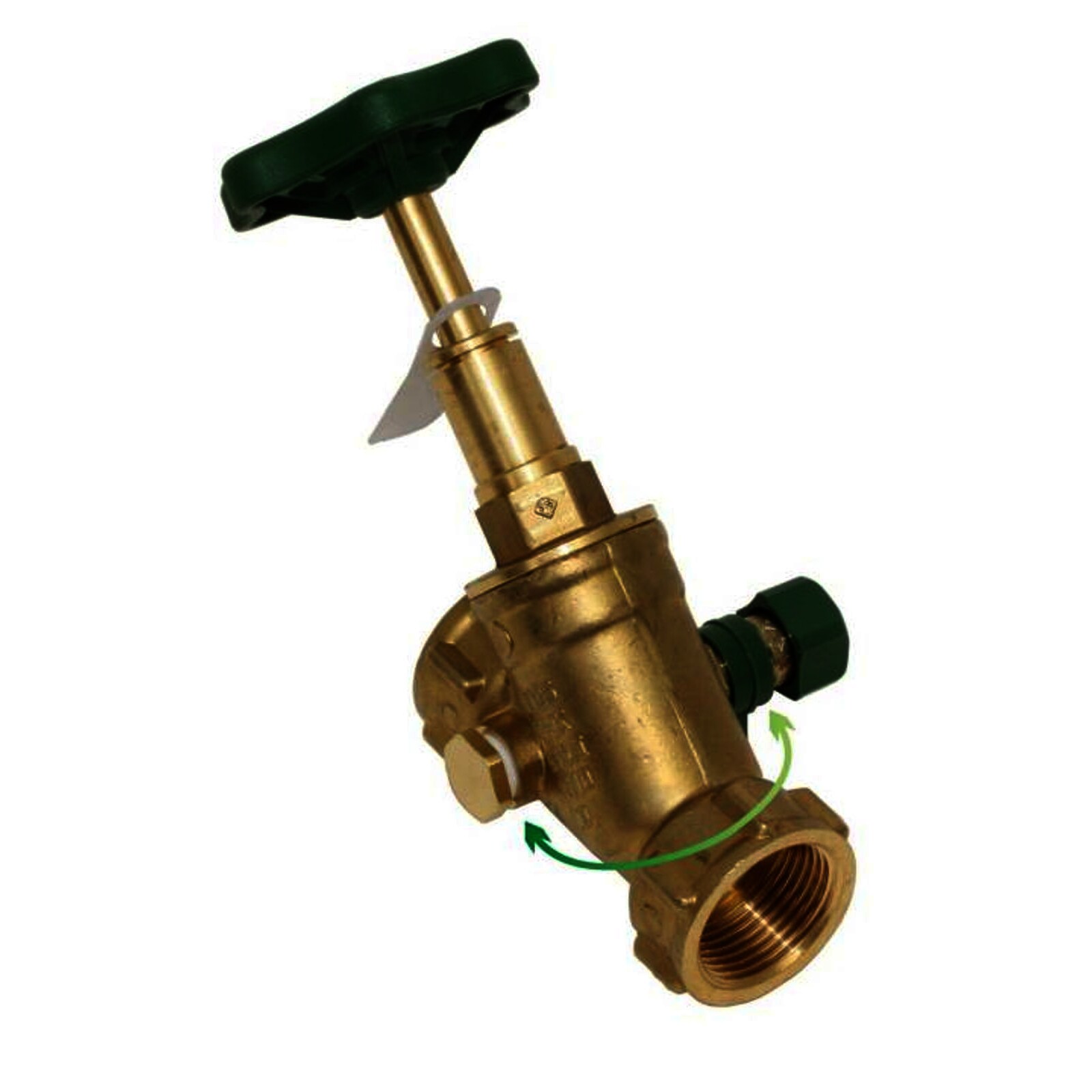 Marken Freistromventil DIN-Basis DN 32 IG 1¼ Zoll mit Entleerung