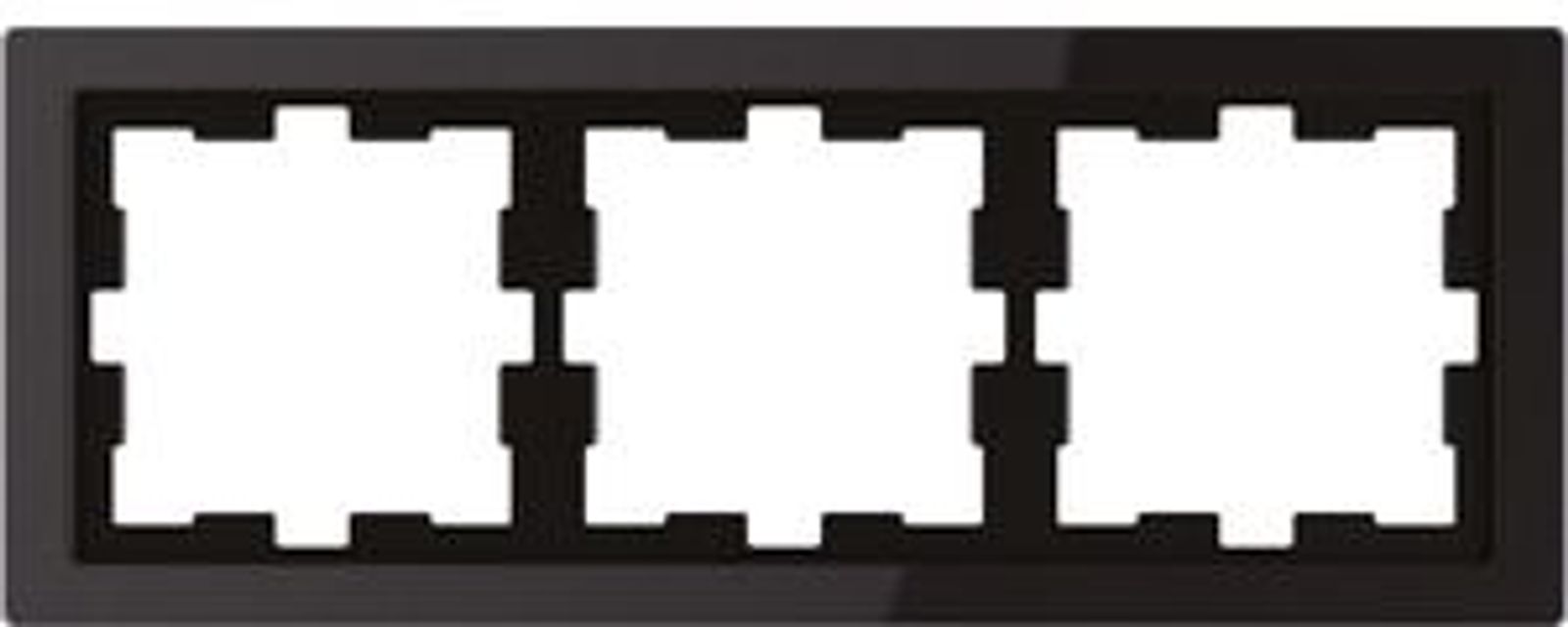 Merten Rahmen 3-fach ony-schwarz glänzend glas für GEB-K D-Life MEG4030-6503