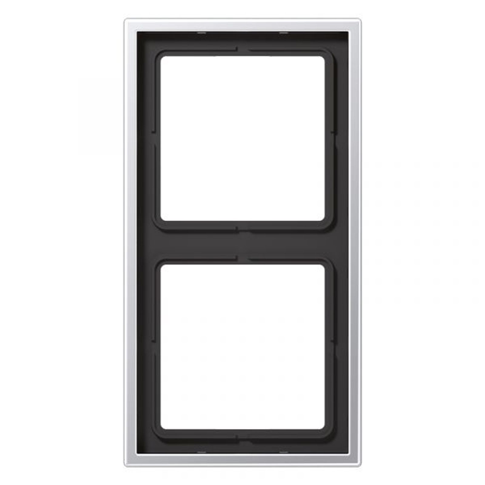 Jung Einbaurahmen 2-fach alu mit Metall LS / LS 990 AL 2982 für GEB-K