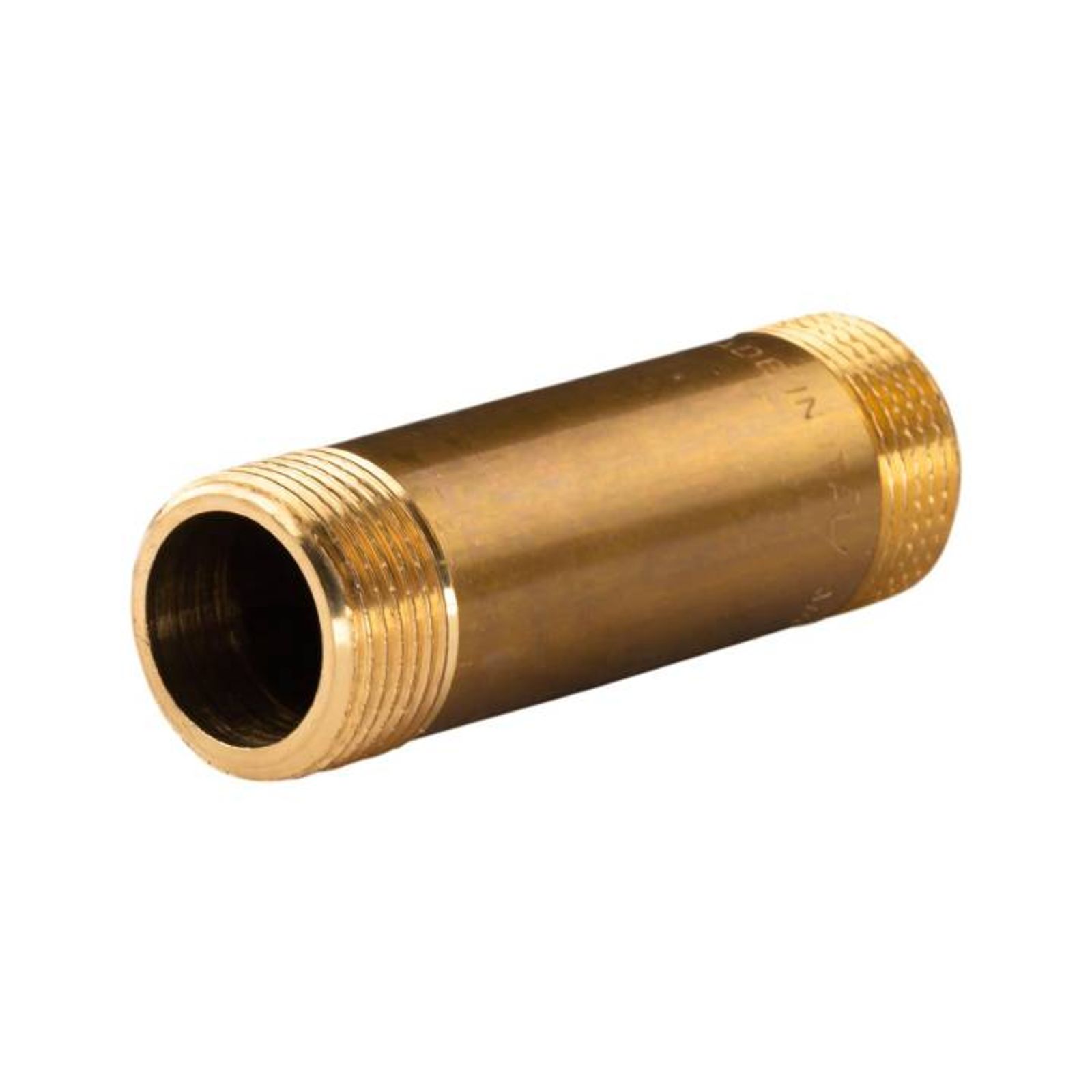 Messing Gewinde-Fitting Distanz Doppelnippel 3/4"-3/4" L= 80 mm, schwere Ausführung