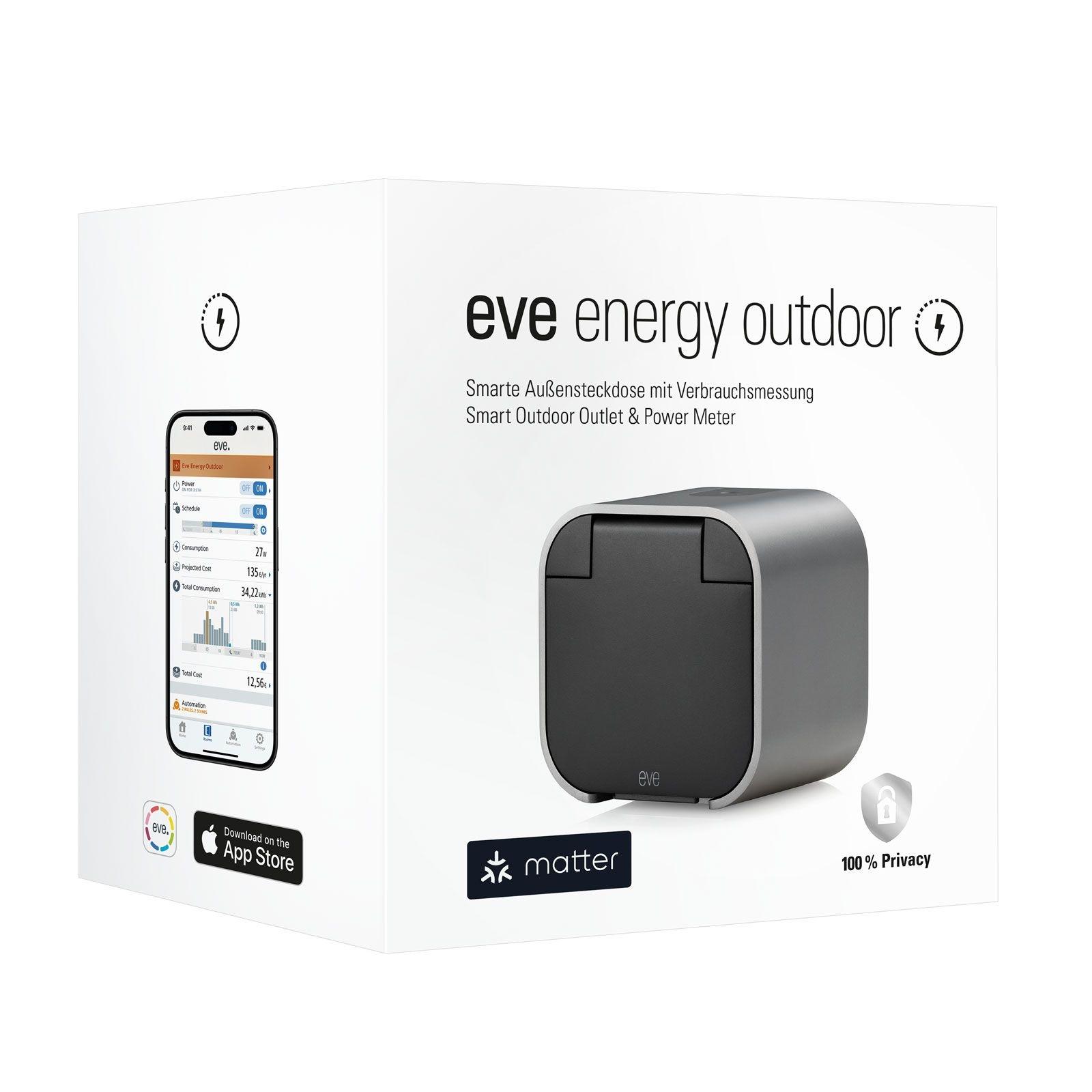 Eve Energy Outdoor - Smarte Außensteckdose mit Verbrauchsmessung