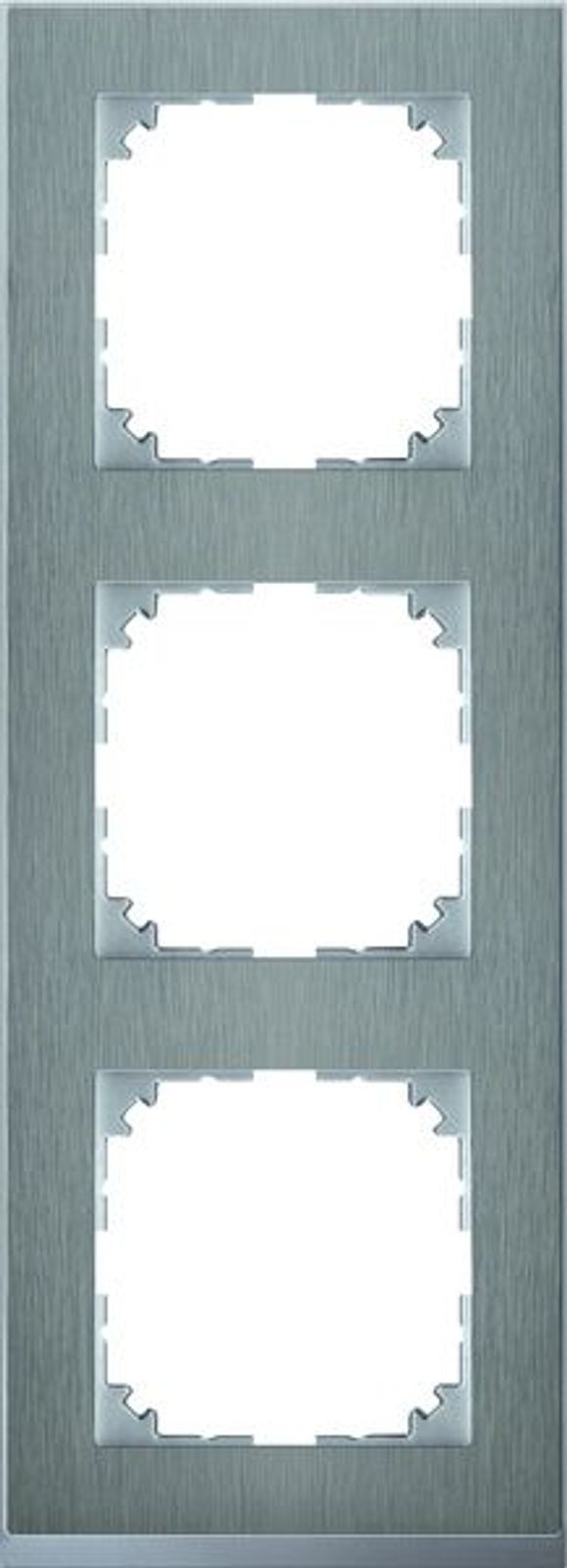 Merten Rahmen 3-fach Edelstahl/alu mit Metall M-Pure Decor MEG4030-3646 für GEB-K