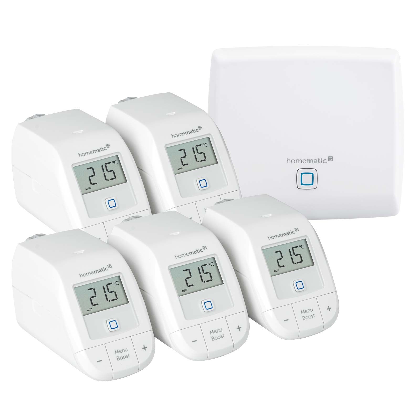 Homematic IP Smart Home Starter Set Heizen HmIP-SK16-2 mit 5x Basic Heizkörperthermostat