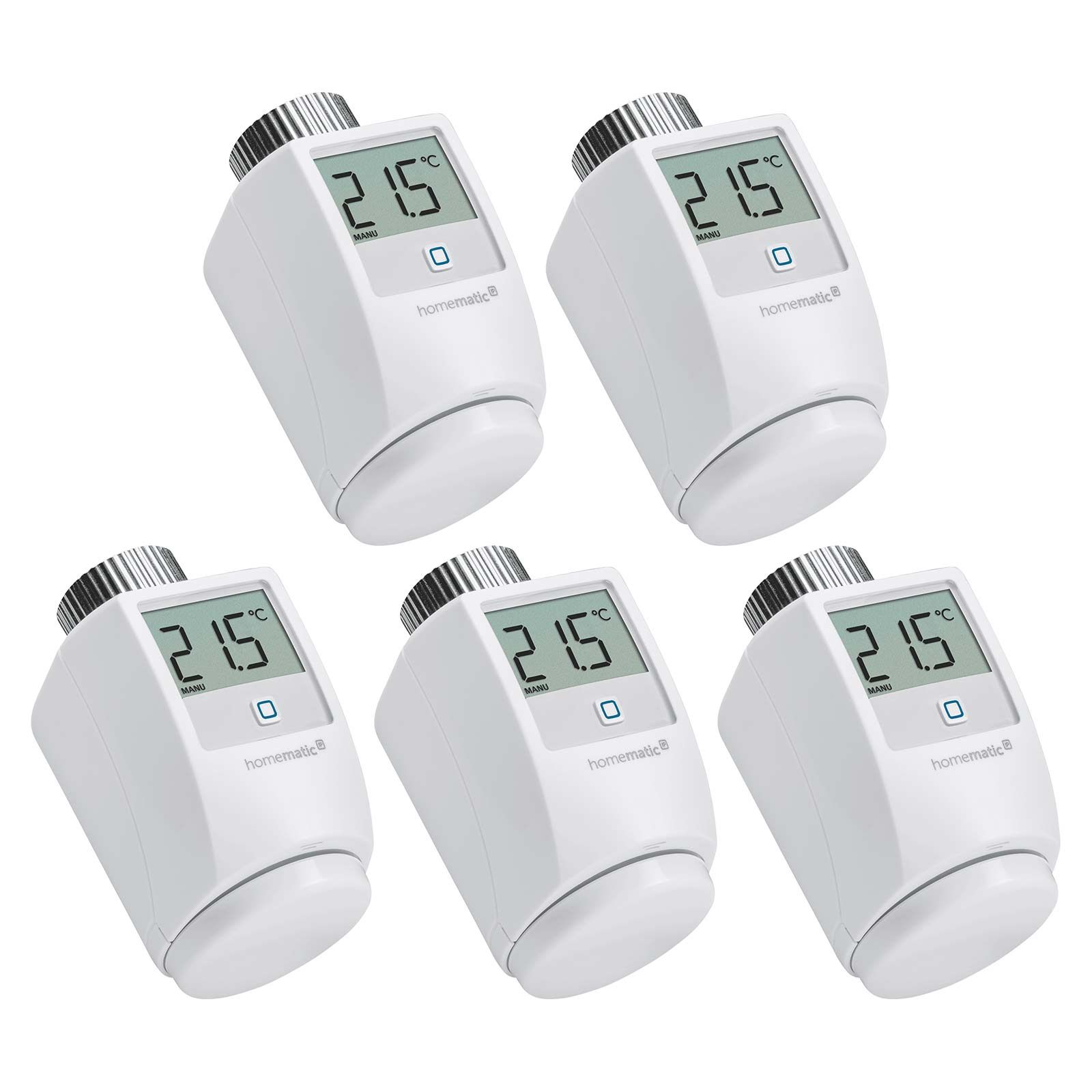 Homematic IP Smart Home 5er Set Heizkörperthermostat HmIP-eTRV-2
