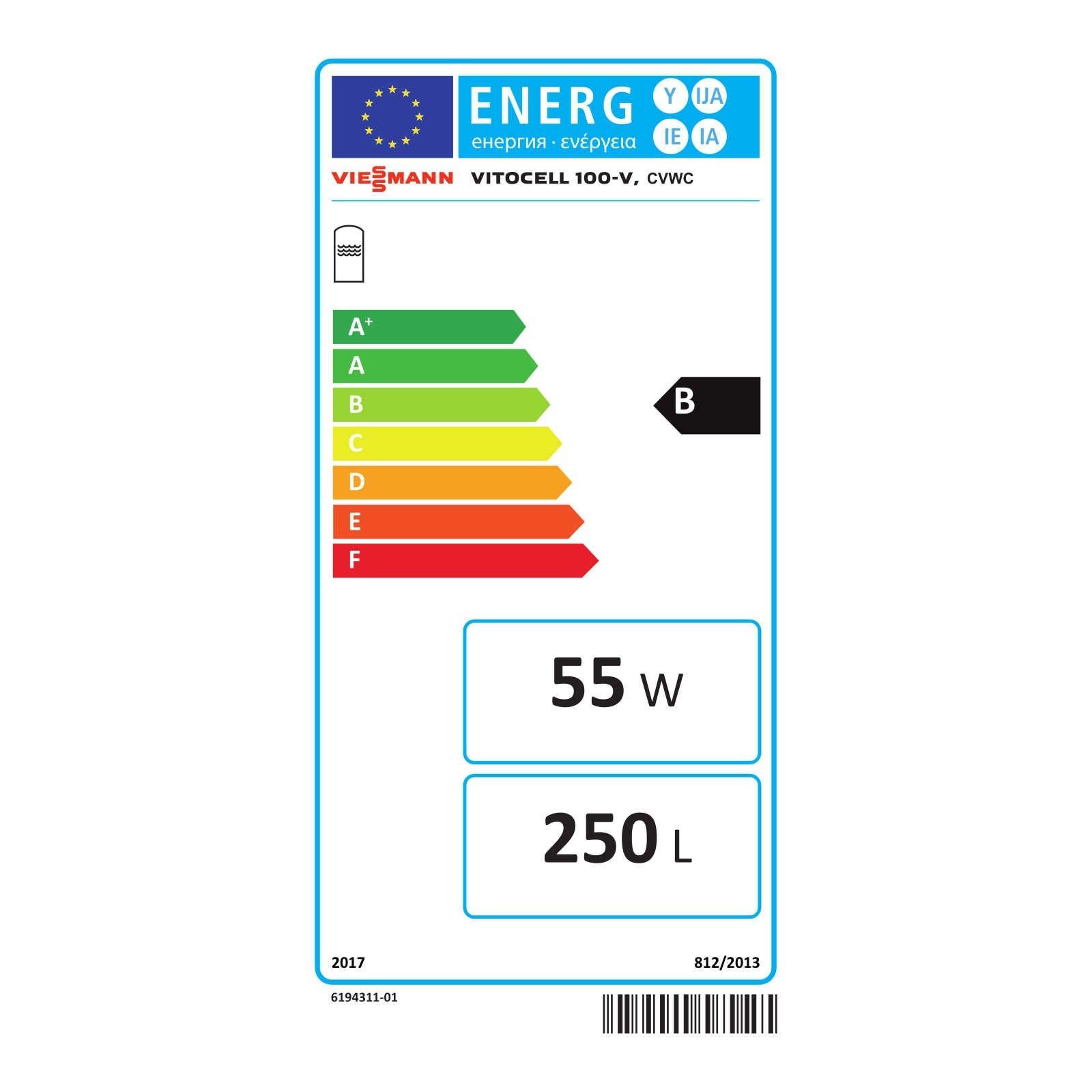 Viessmann Vitocal 200-S  Luft/Wasser-Wärmepumpe 8 kW AWB-M-E-AC201.E08 2C mit Vitocell 100-V 250 L