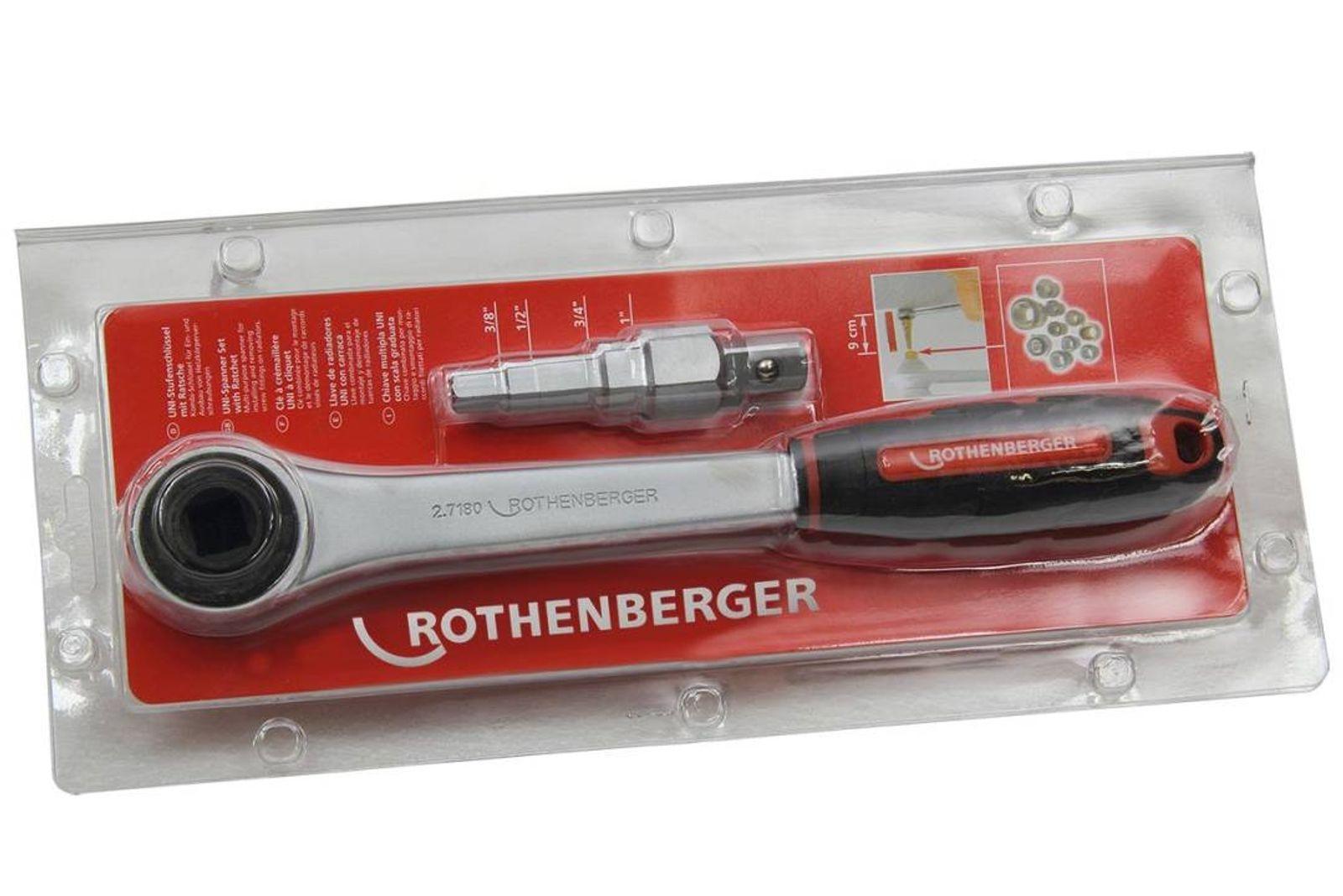 Rothenberger UNI-Stufenschlüsselset / Montageschlüssel mit Ratsche